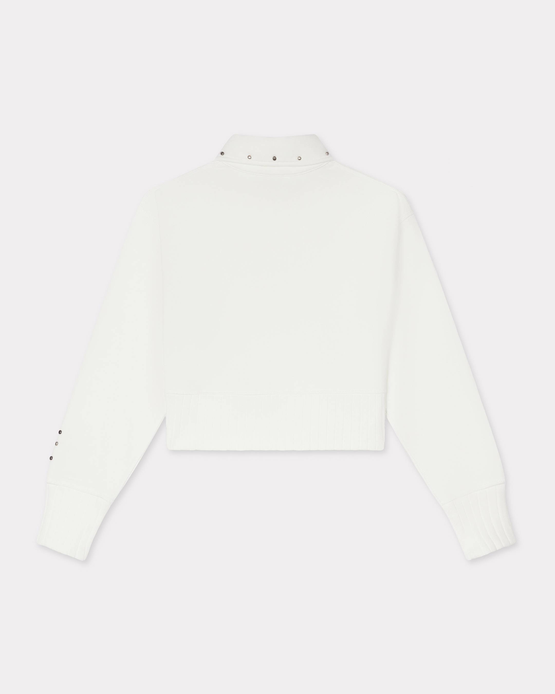 'KENZO Cartoon' embroidered cropped polo sweatshirt in cotton