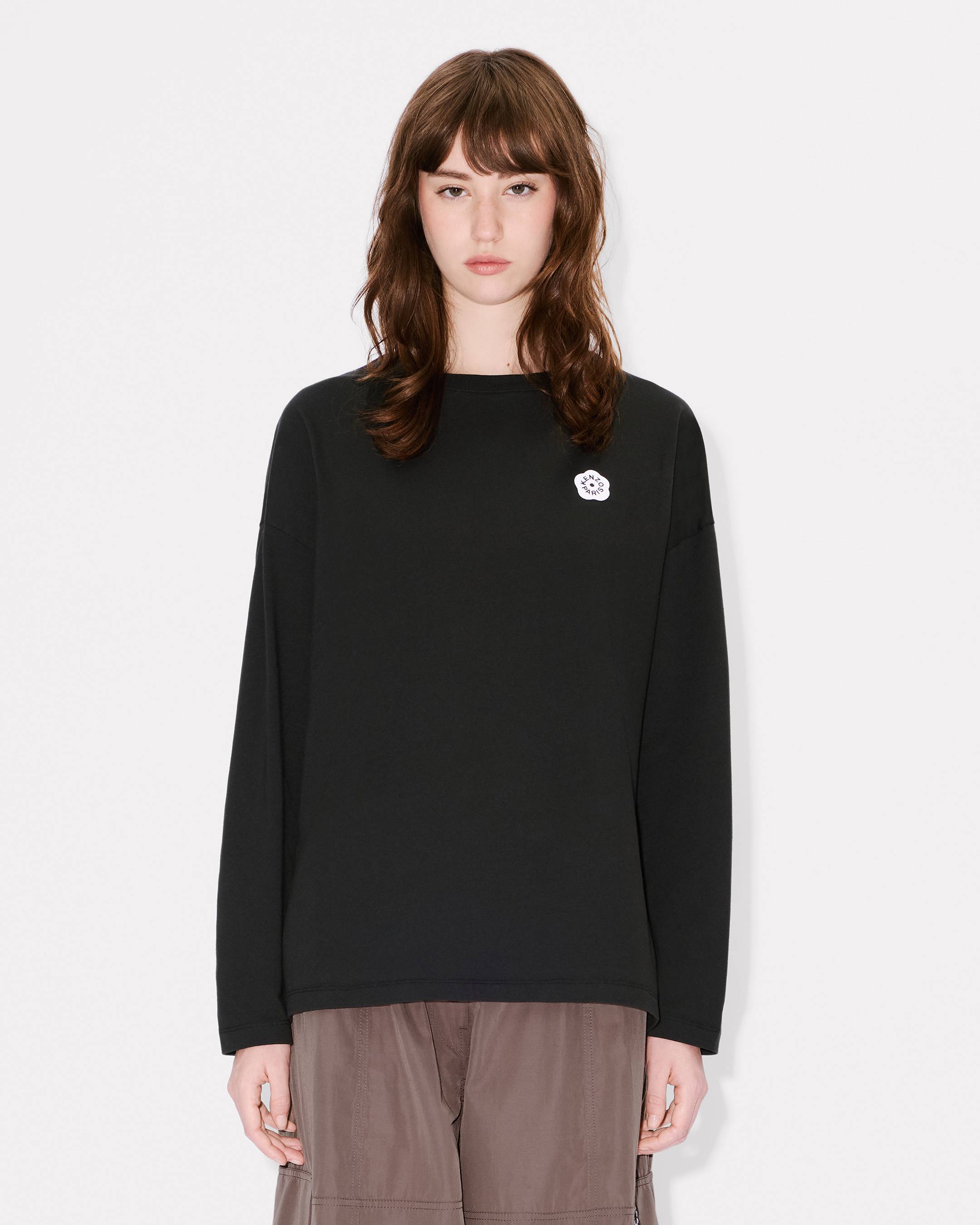 ''Boke Flower 2.0' ロング スリーブ コットン Tシャツ