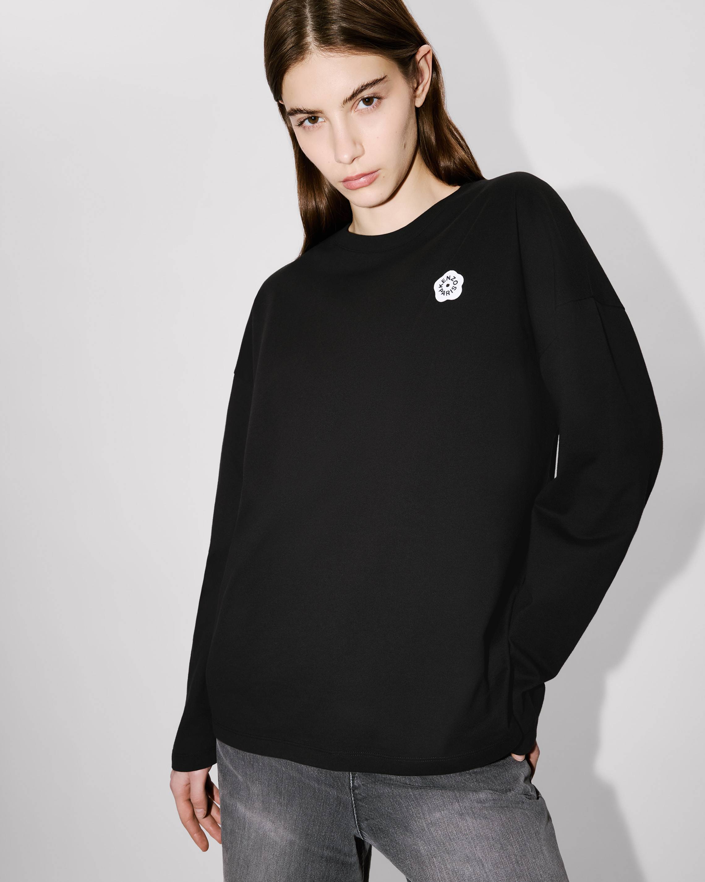 ''Boke Flower 2.0' ロング スリーブ コットン Tシャツ