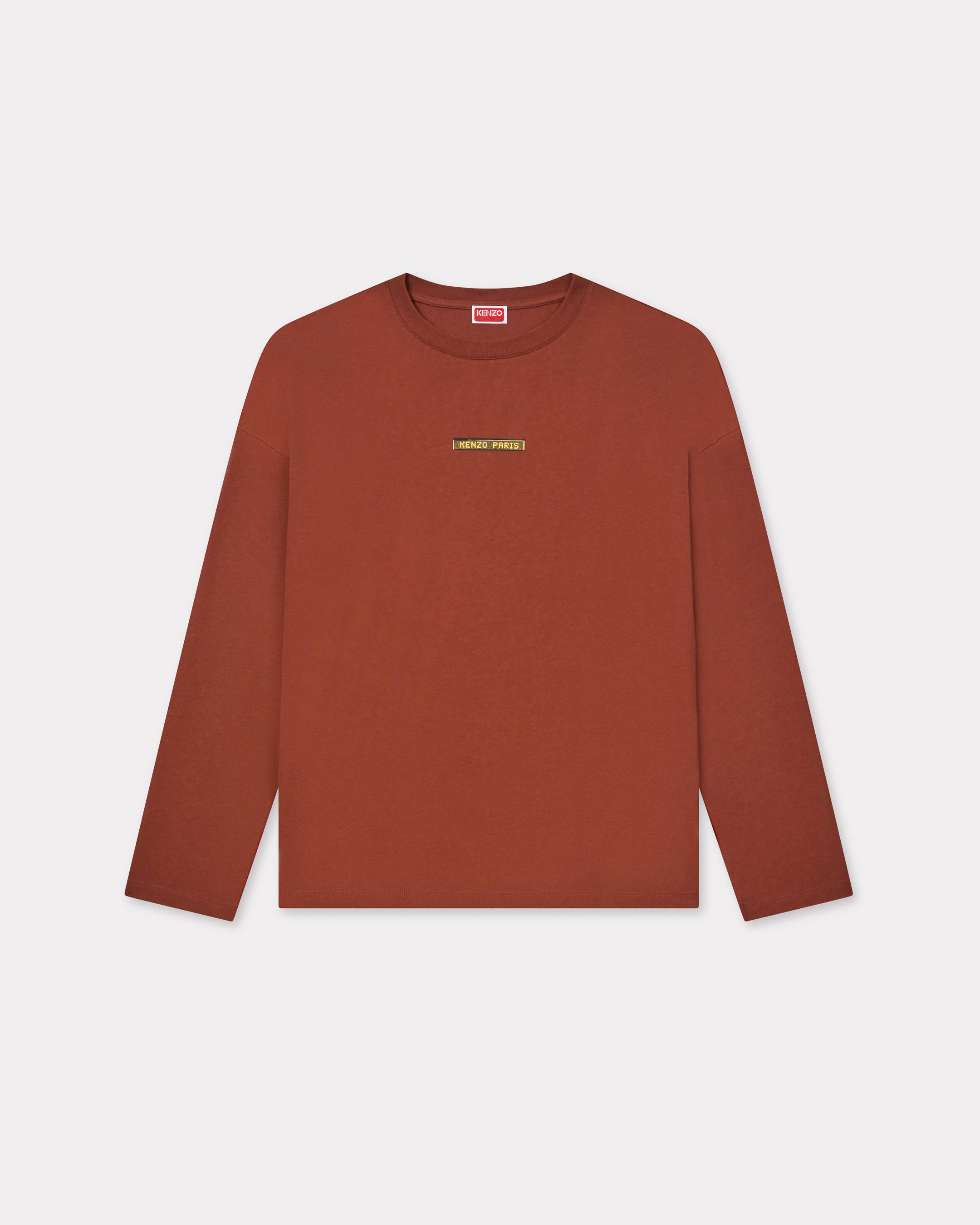 KENZO ' City' Loose Long Sleeve T-shirt , Woman, Paprika, Size S, Cotton