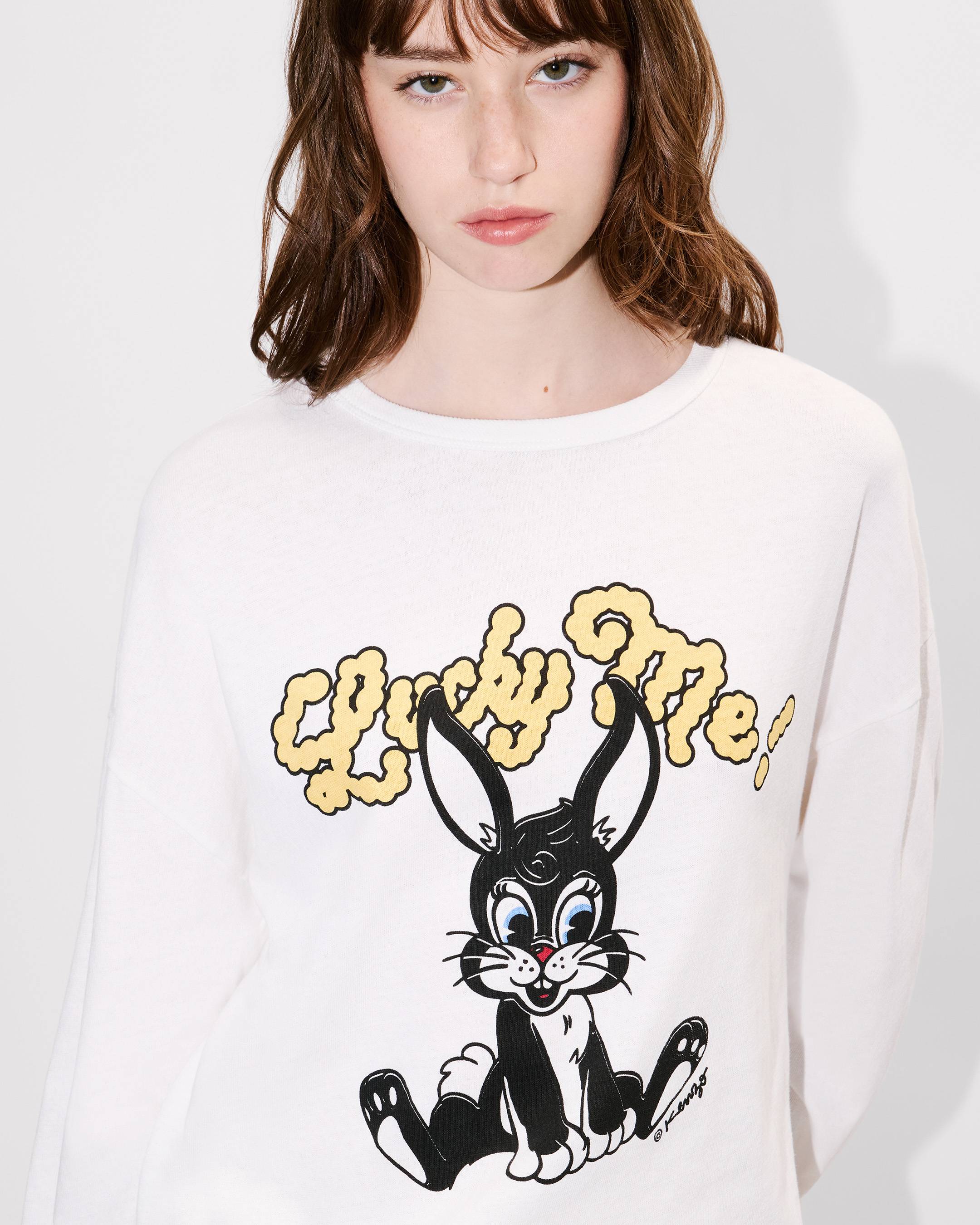 'KENZO Cartoon' ロング スリーブ コットン  Tシャツ