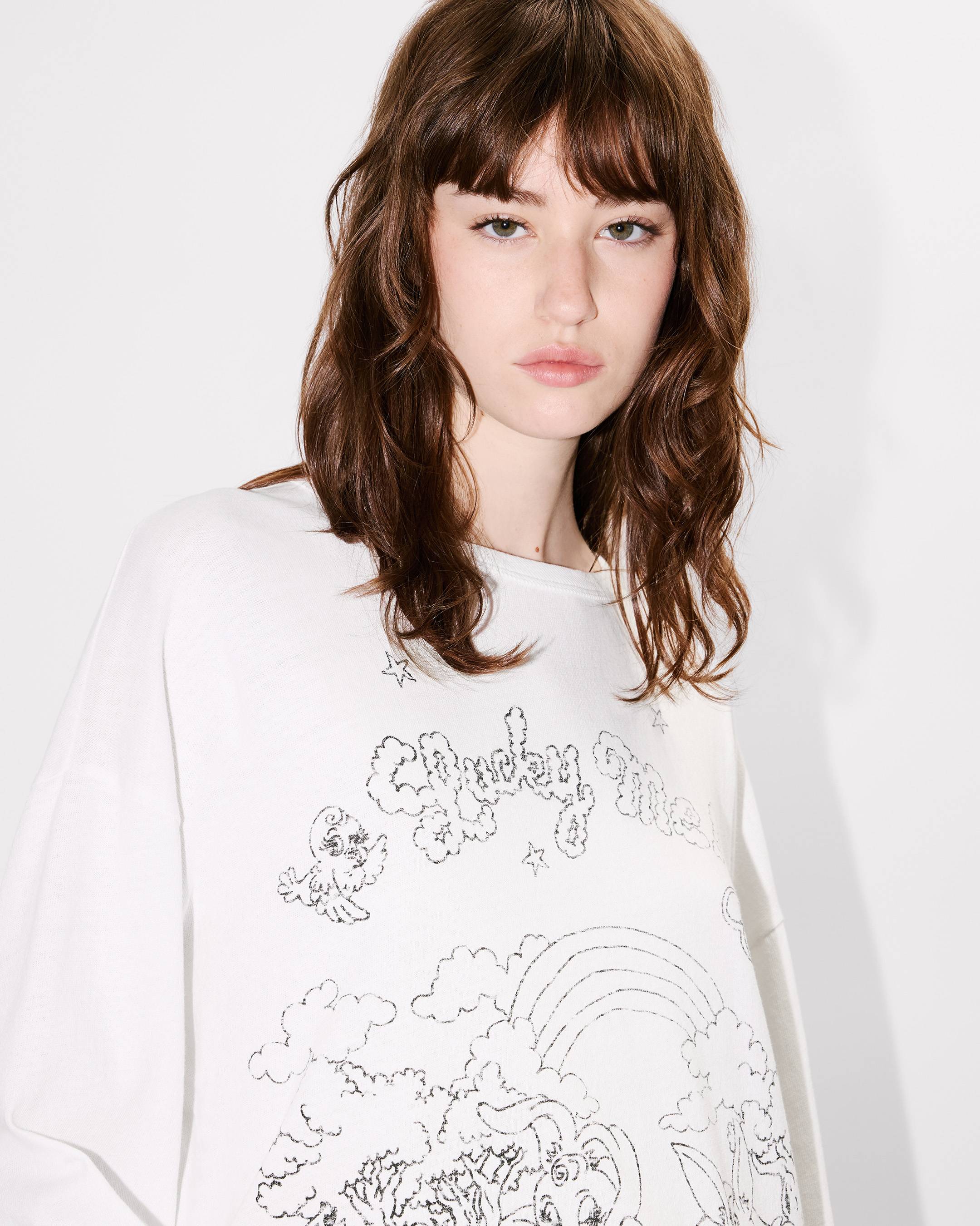 'KENZO Cartoon' coloring long sleeves T-shirt cotton