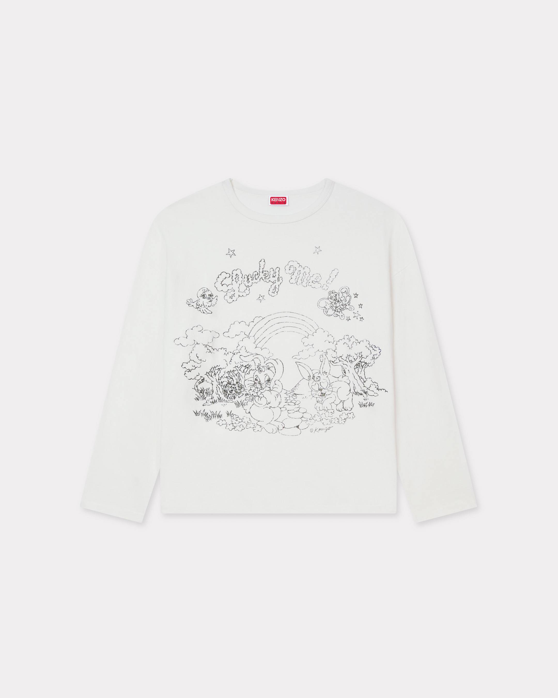 'KENZO Cartoon' coloring long sleeves T-shirt cotton