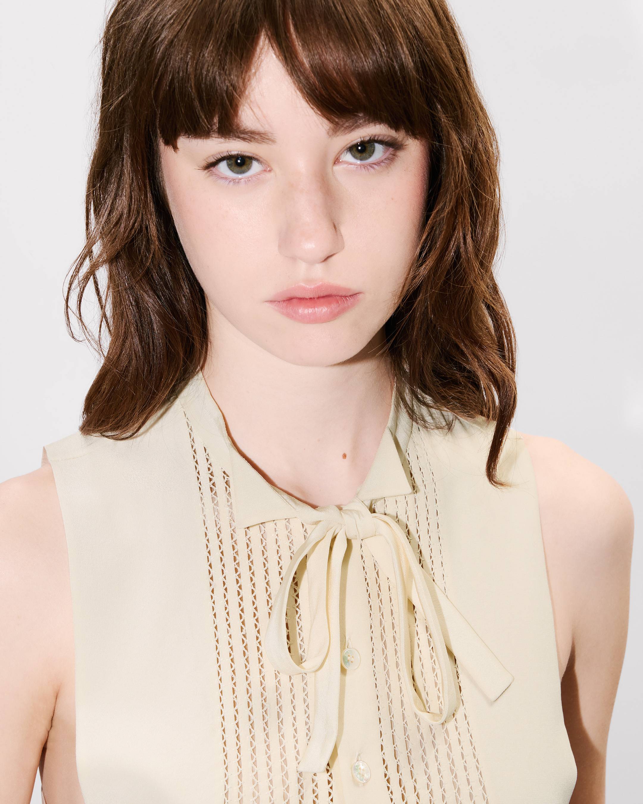 トップス Kent Plastron top in silk | Women's | KENZO