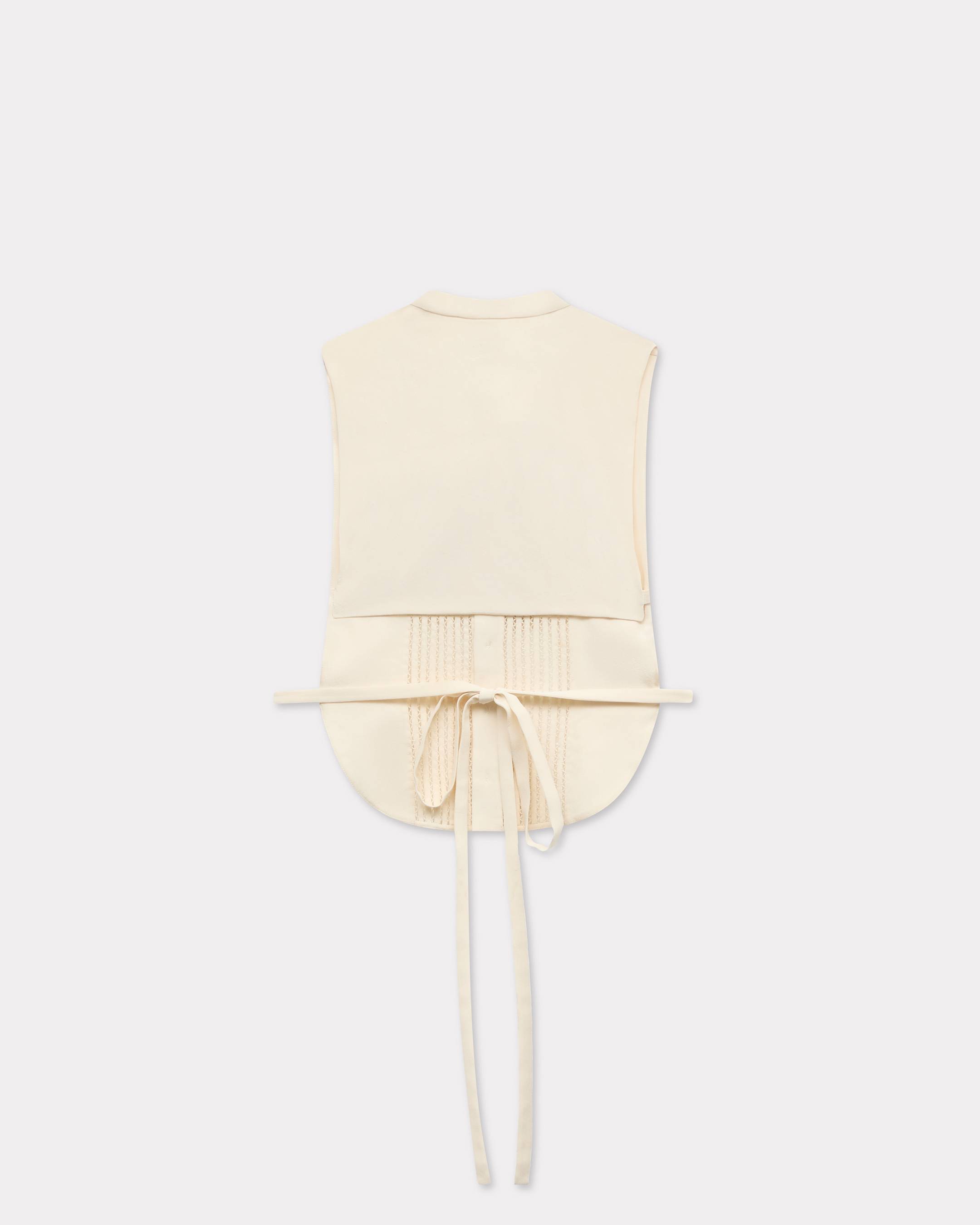 Plastron top in silk