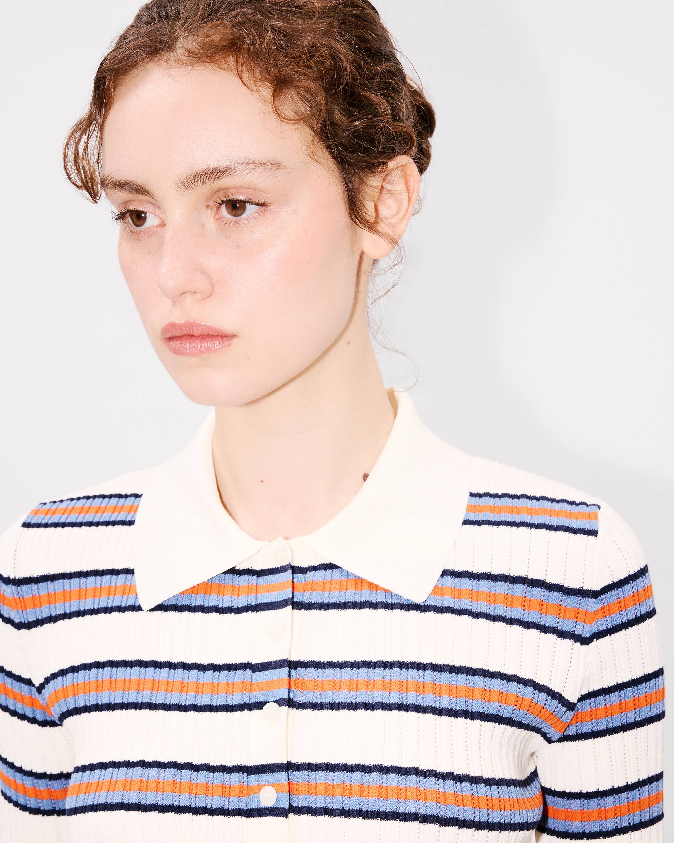KENZO Coast Lines' コットン ニット ポロ | ウィメンズ | KENZO