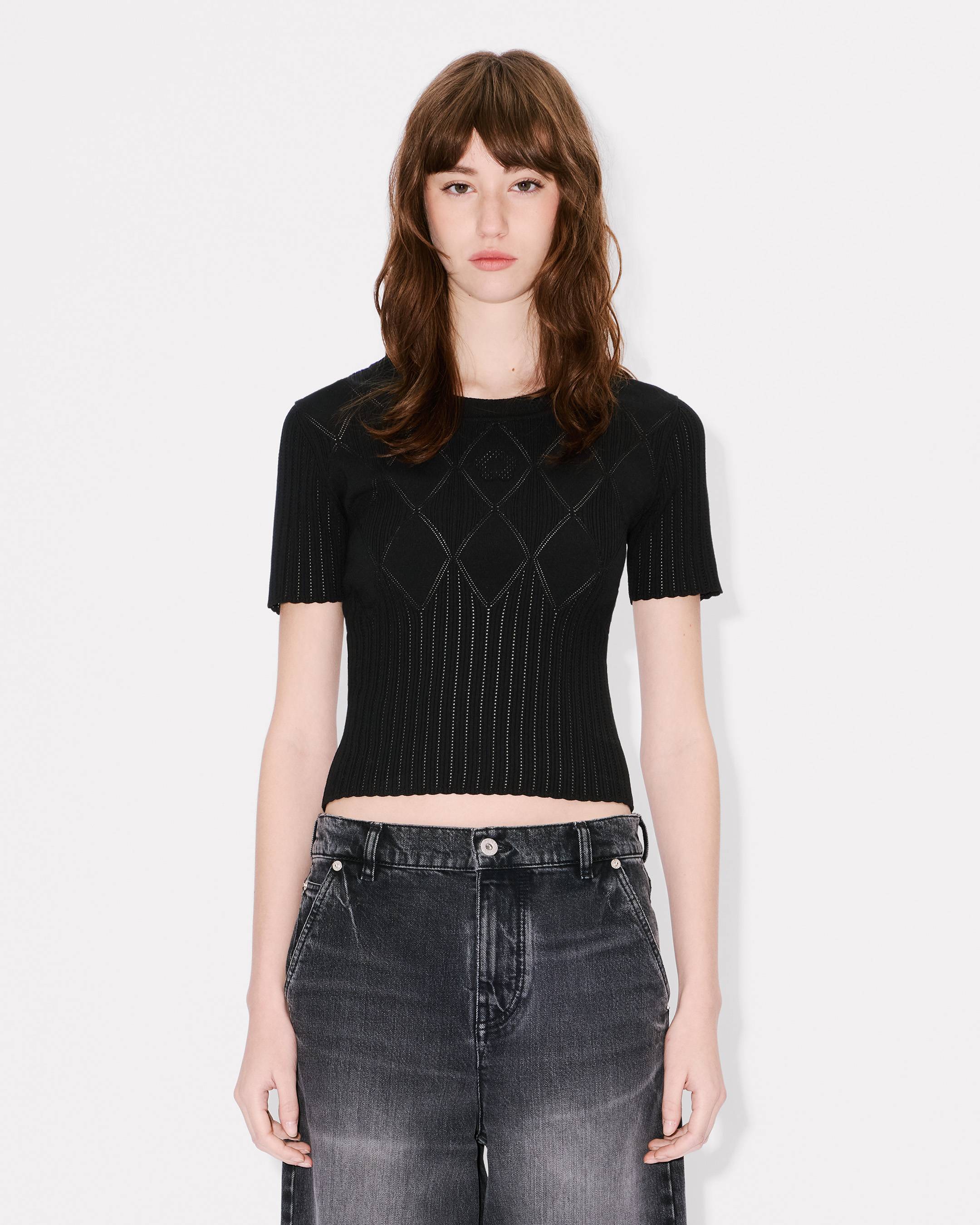 Short sleeve knit top