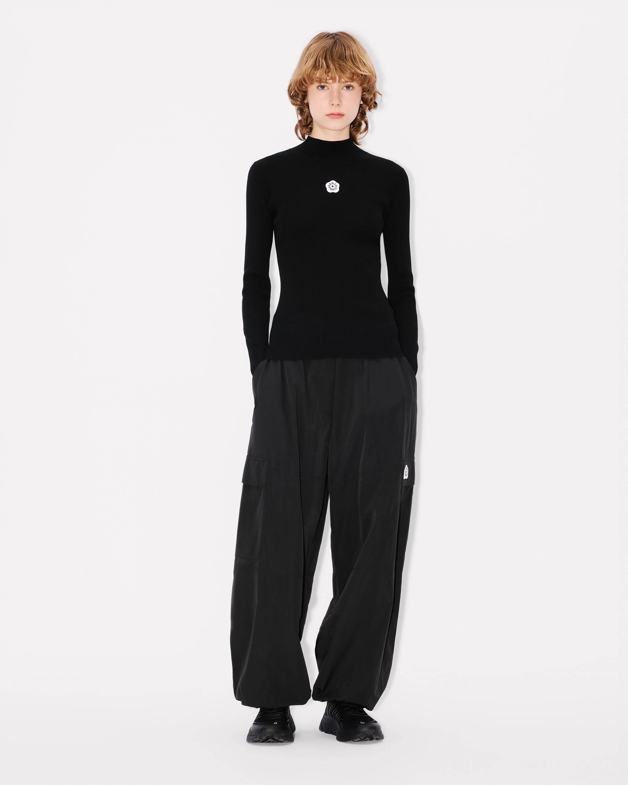 'Boke Flower 2.0' embroidered long sleeve rib top