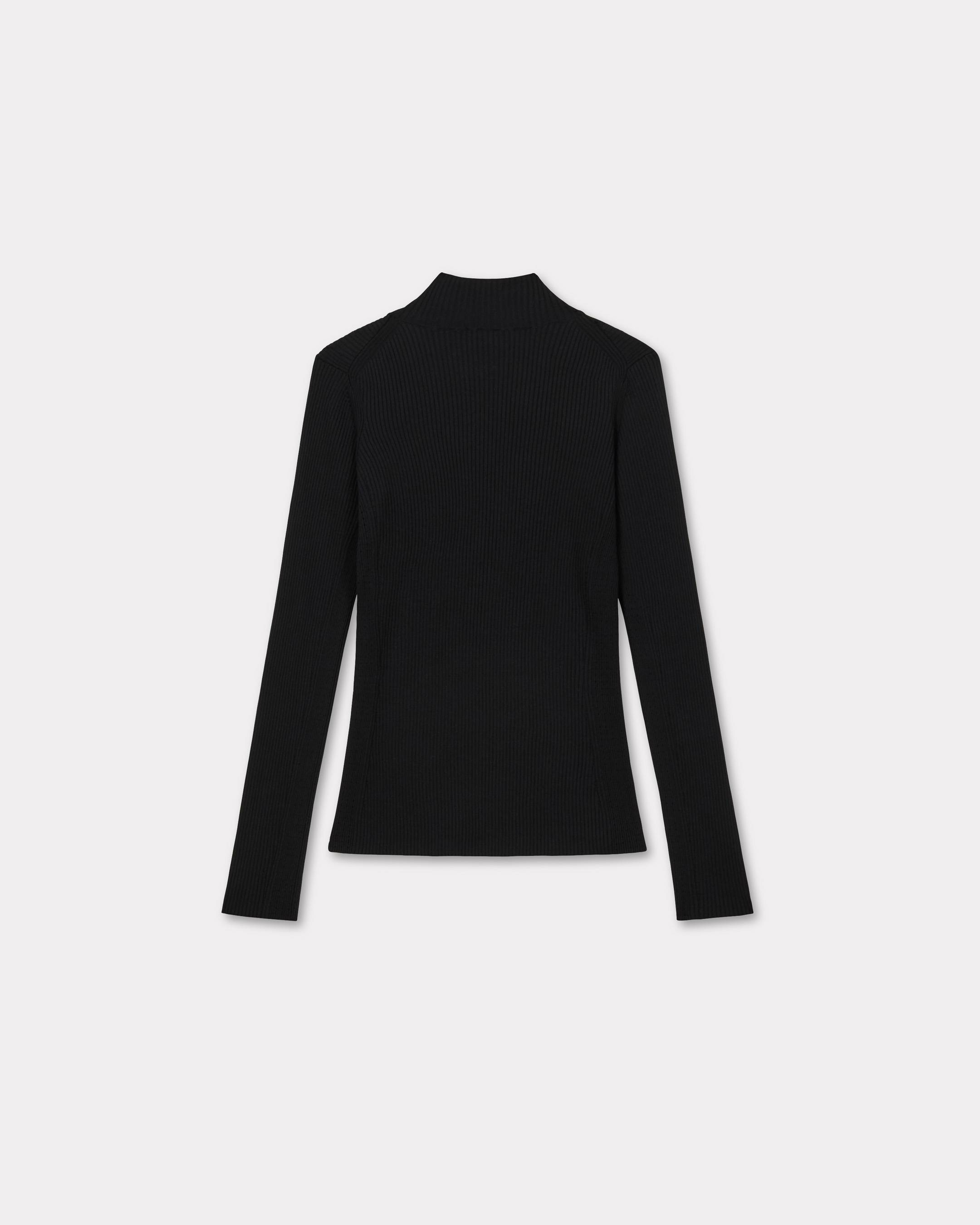 'Boke Flower 2.0' embroidered long sleeve rib top