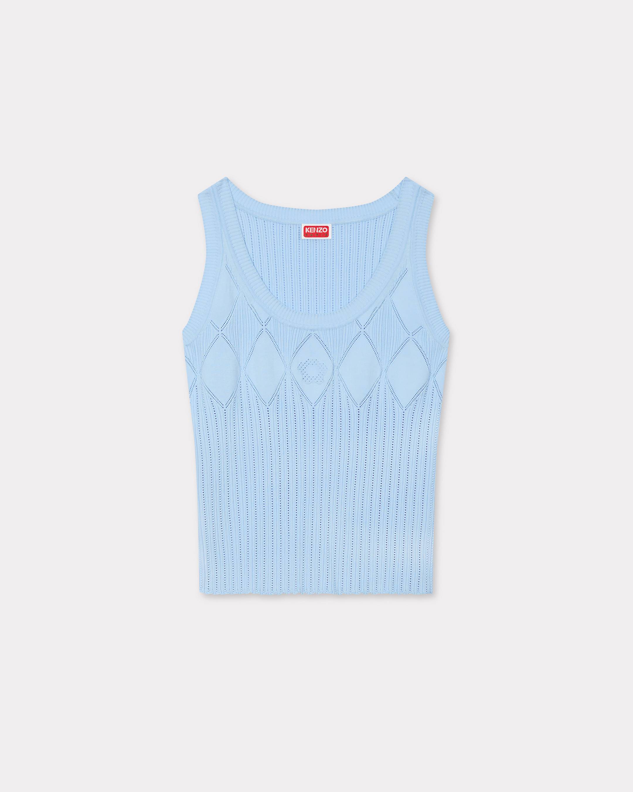 KENZO Textured Tank Top, Light Blue, Womens , S