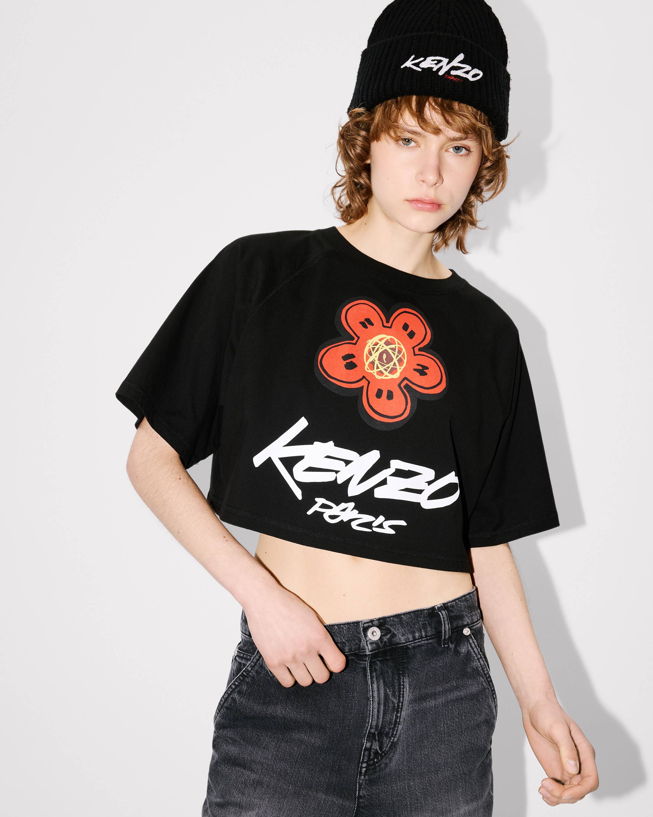 'Kenzo x Futura 2000' boxy cropped T-shirt in cotton