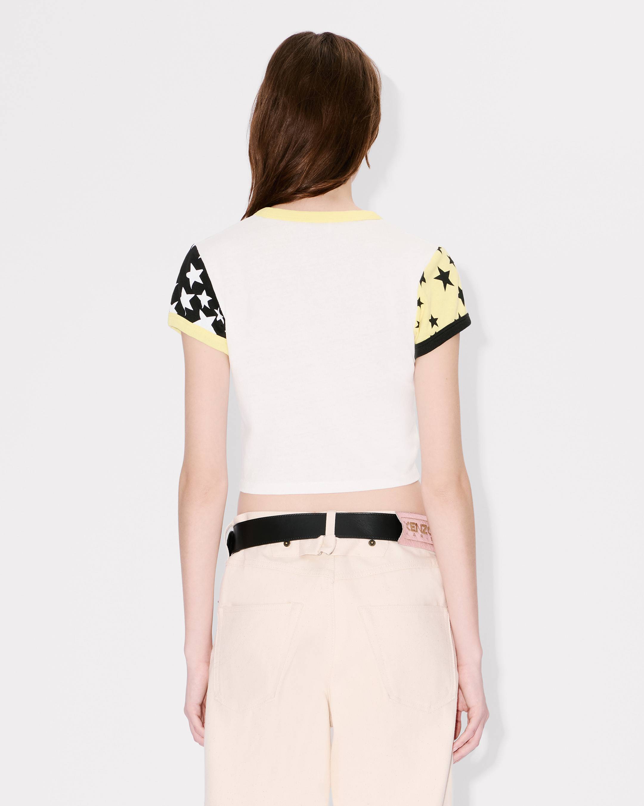 'KENZO Cartoon' cropped ringer T-shirt in cotton