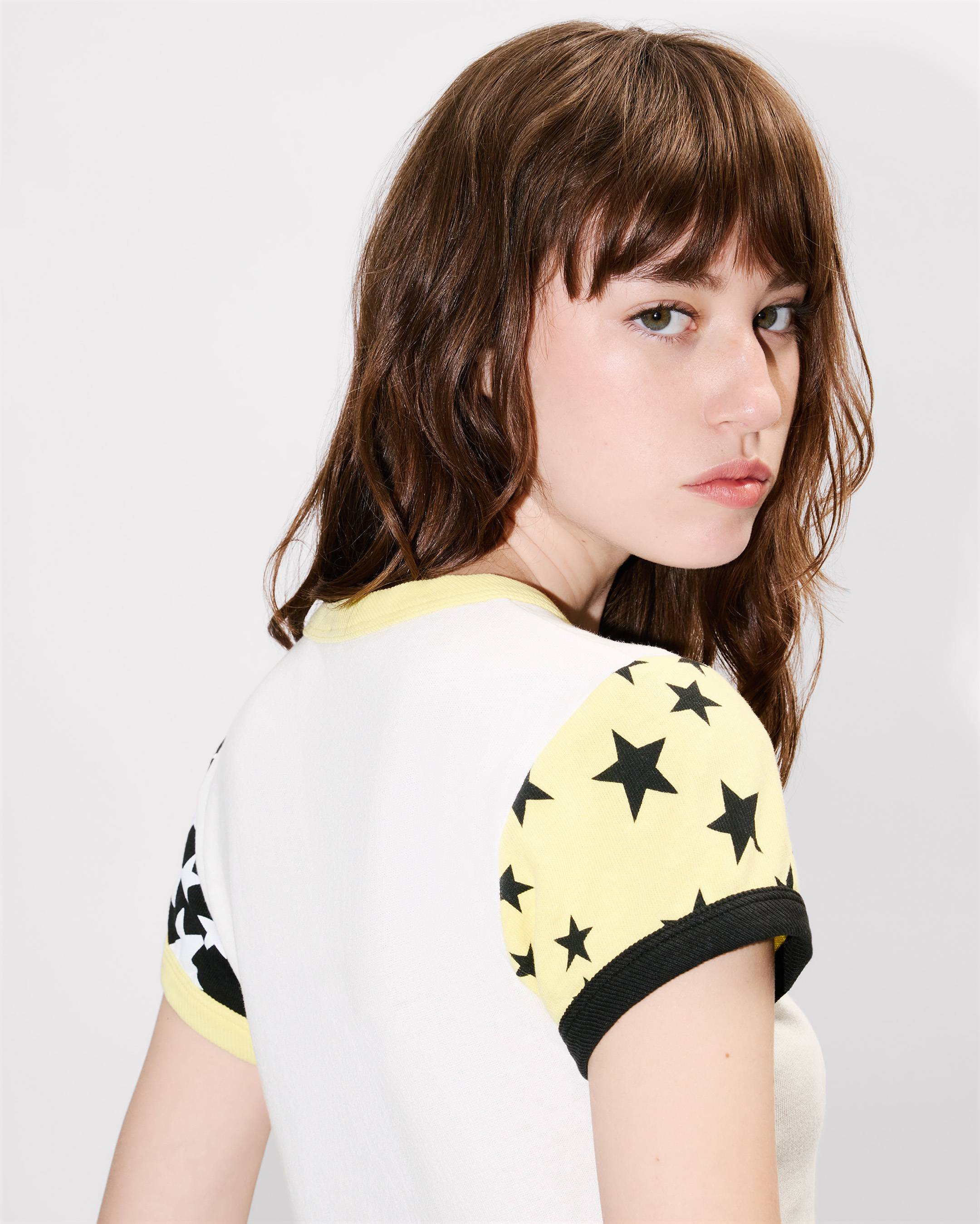 'KENZO Cartoon' cropped ringer T-shirt in cotton