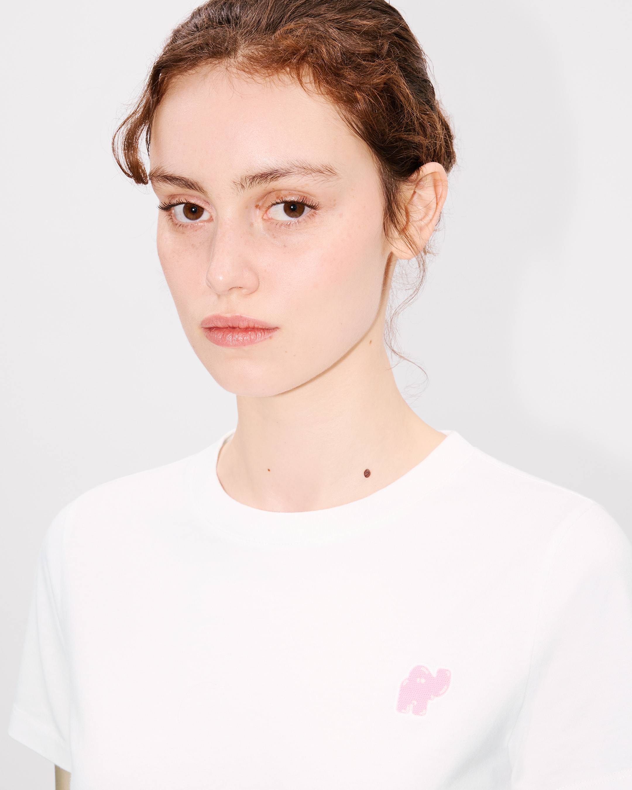 Tシャツ・カットソー KENZO Woman T-Shirt Pink FF52TS1504SG 07 KENZO Women's Tiger Embroidered T-Shirt - Begonia | Coggles