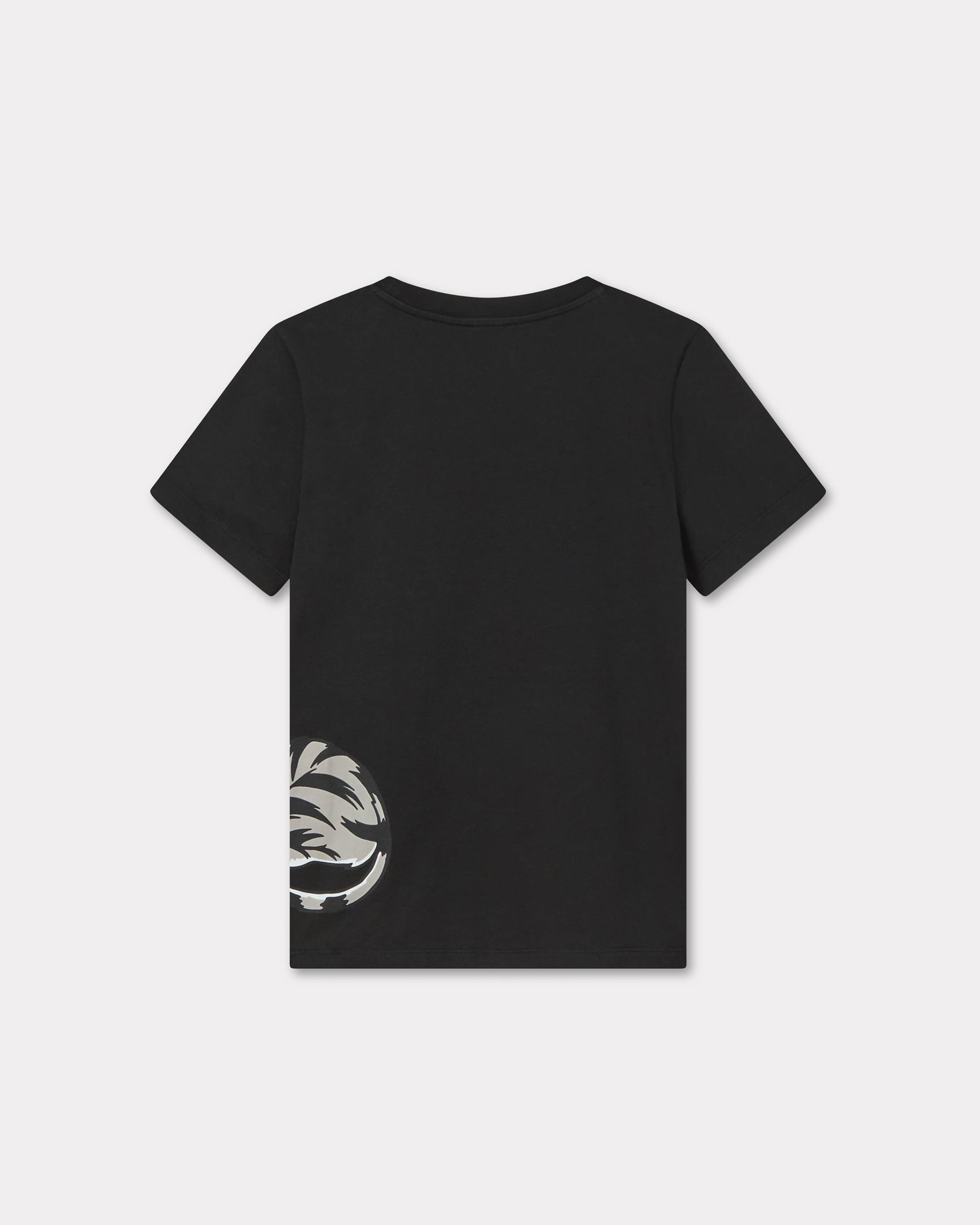 KENZO｜Happy Tigerミニ刺繍ロゴTシャツ 黒で大人カジュアル KENZO Happy Tiger' Tシャツ（Tシャツ/カットソー）｜KENZO