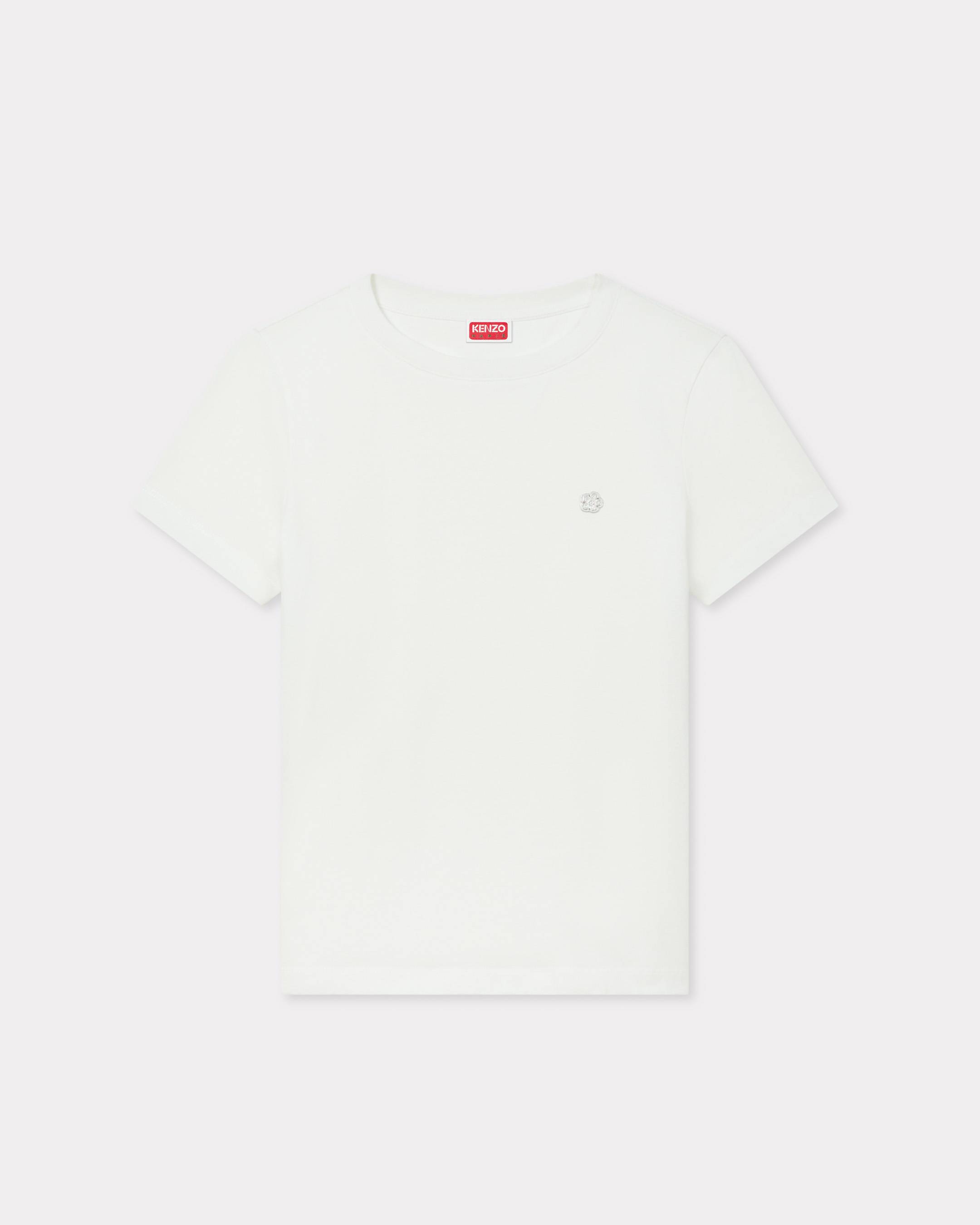KENZO 'Boke Flower' Embroidered T-shirt In Cotton Off White - Womens Size S
