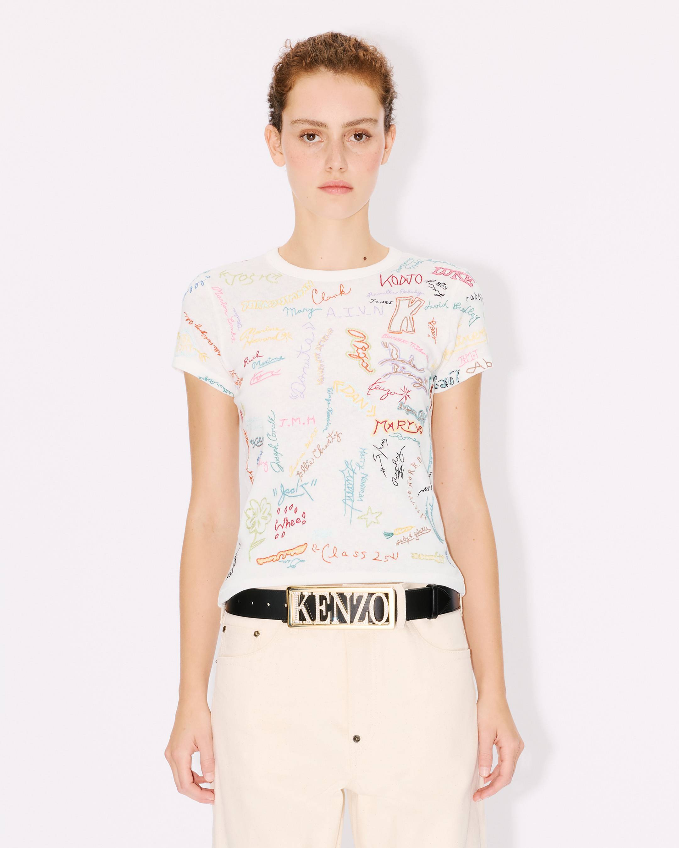 'KENZO Graduation' embroidered T-shirt in cotton