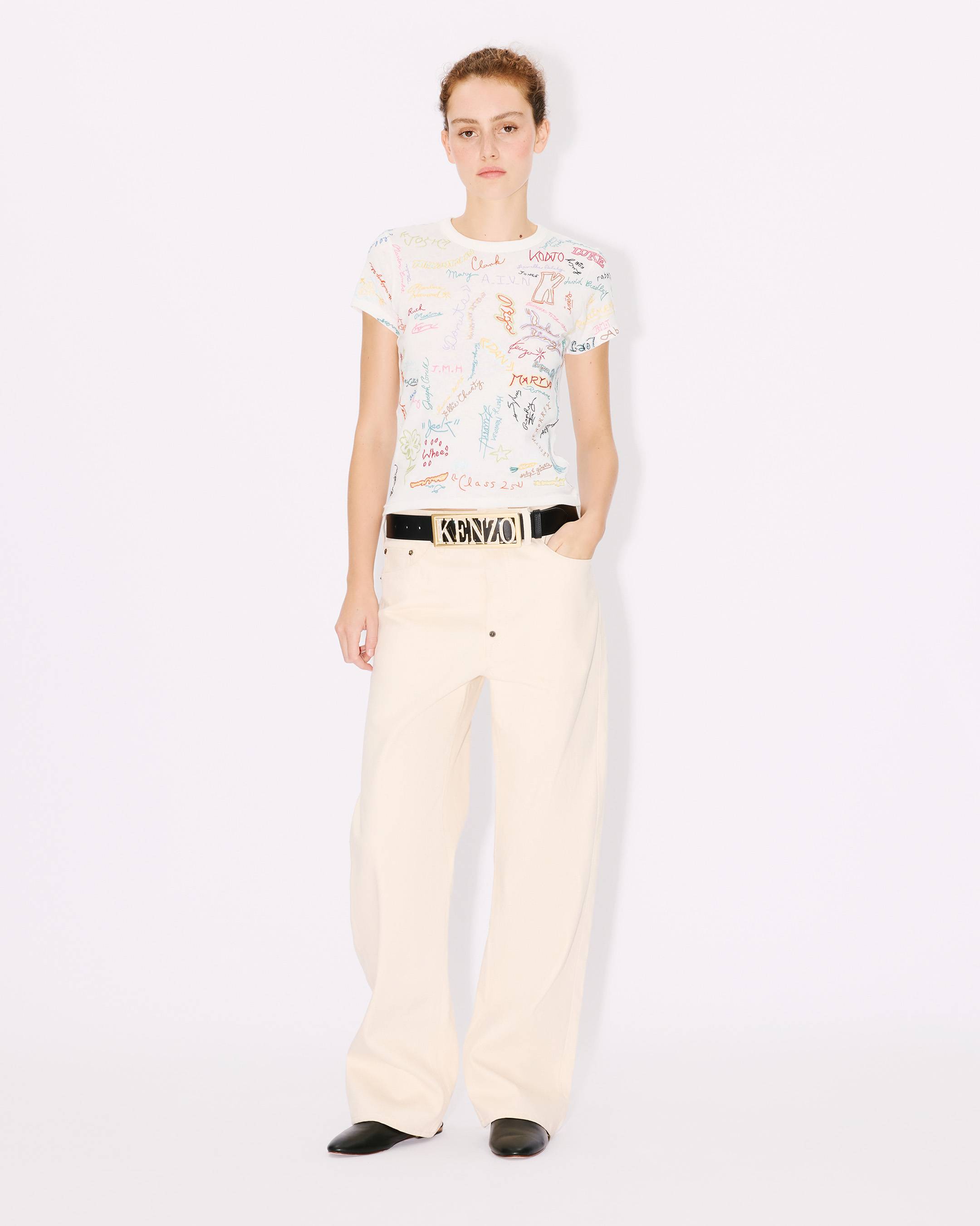 'KENZO Graduation' embroidered T-shirt in cotton