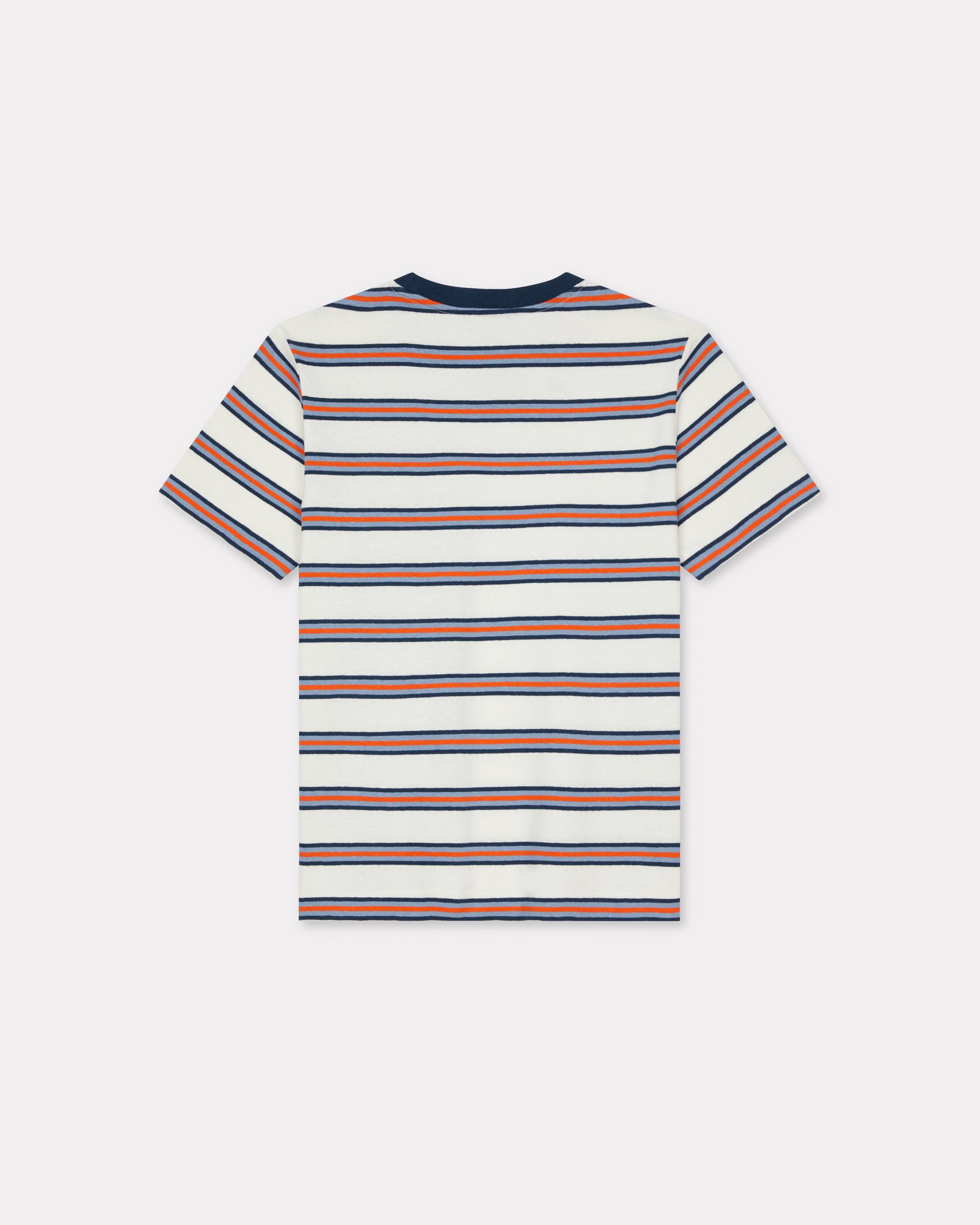 KENZO コストラインルスTシャツ FF62TS3504SM 02 KENZO Coast Lines' loose T-shirt in cotton linen | Women's