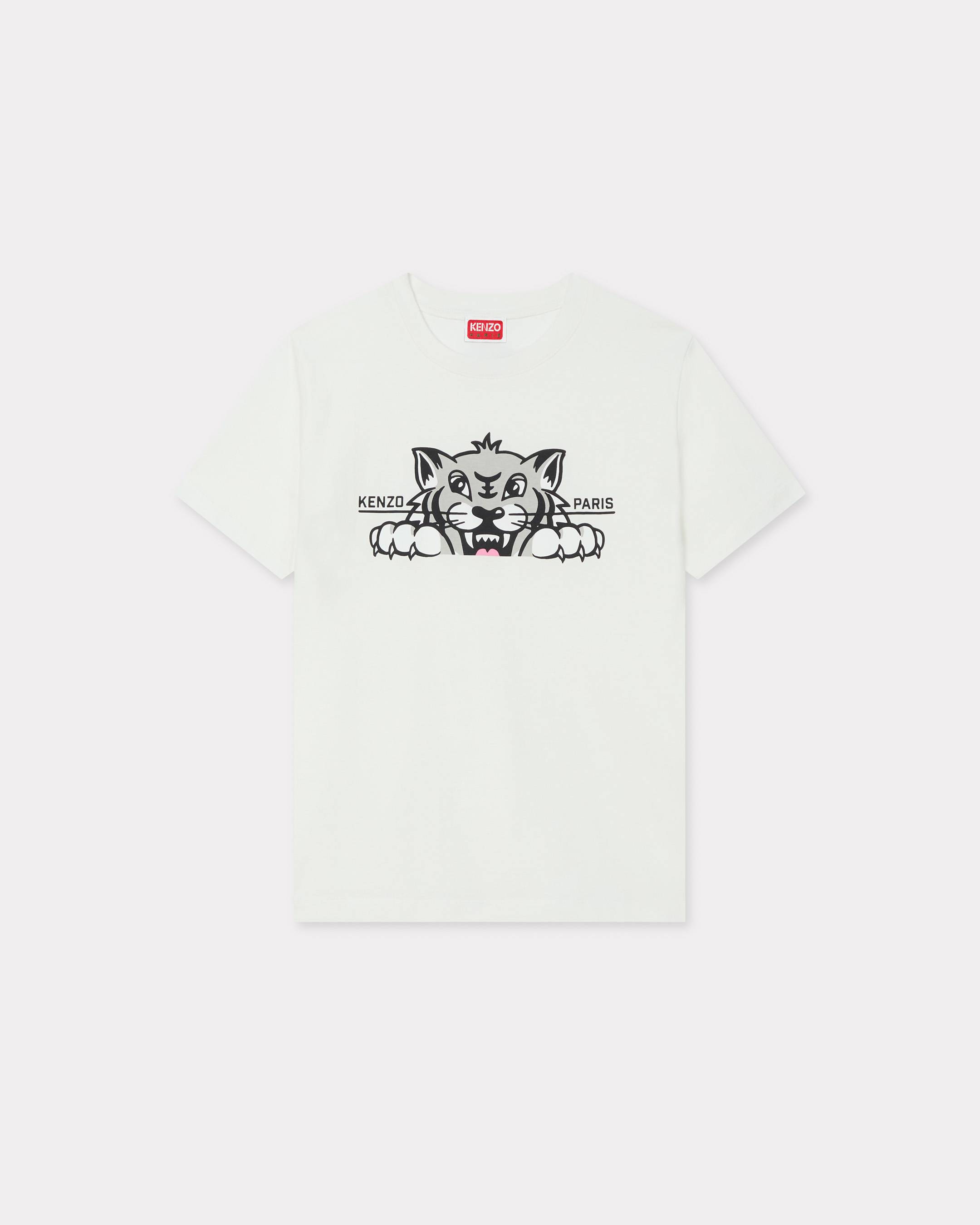 KENZO 'Kenzo Happy Tiger' Loose T-shirt In Cotton Off White Womens - Size Xs