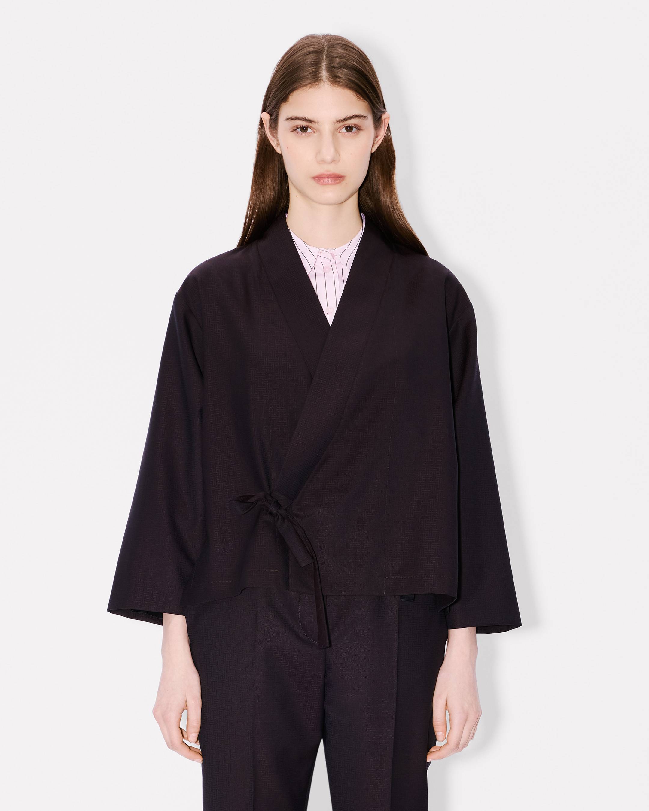Veste kimono 'KENZO Weave' en jacquard de laine
