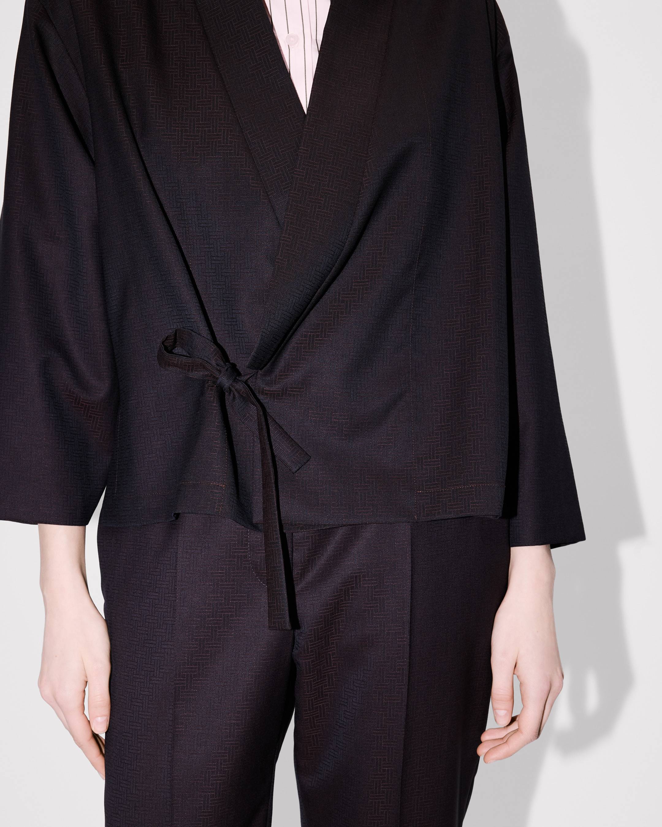 Veste kimono 'KENZO Weave' en jacquard de laine
