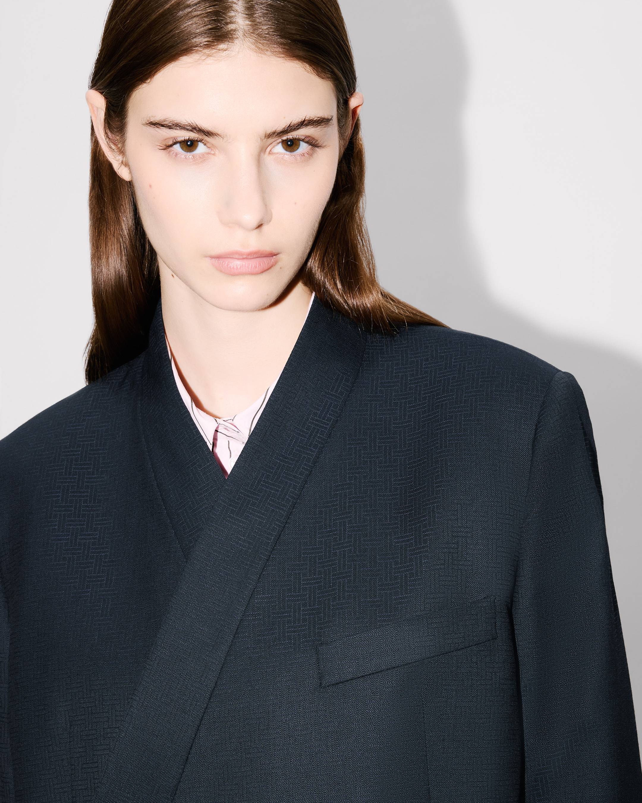 'KENZO Weave' kimono blazer in wool jacquard