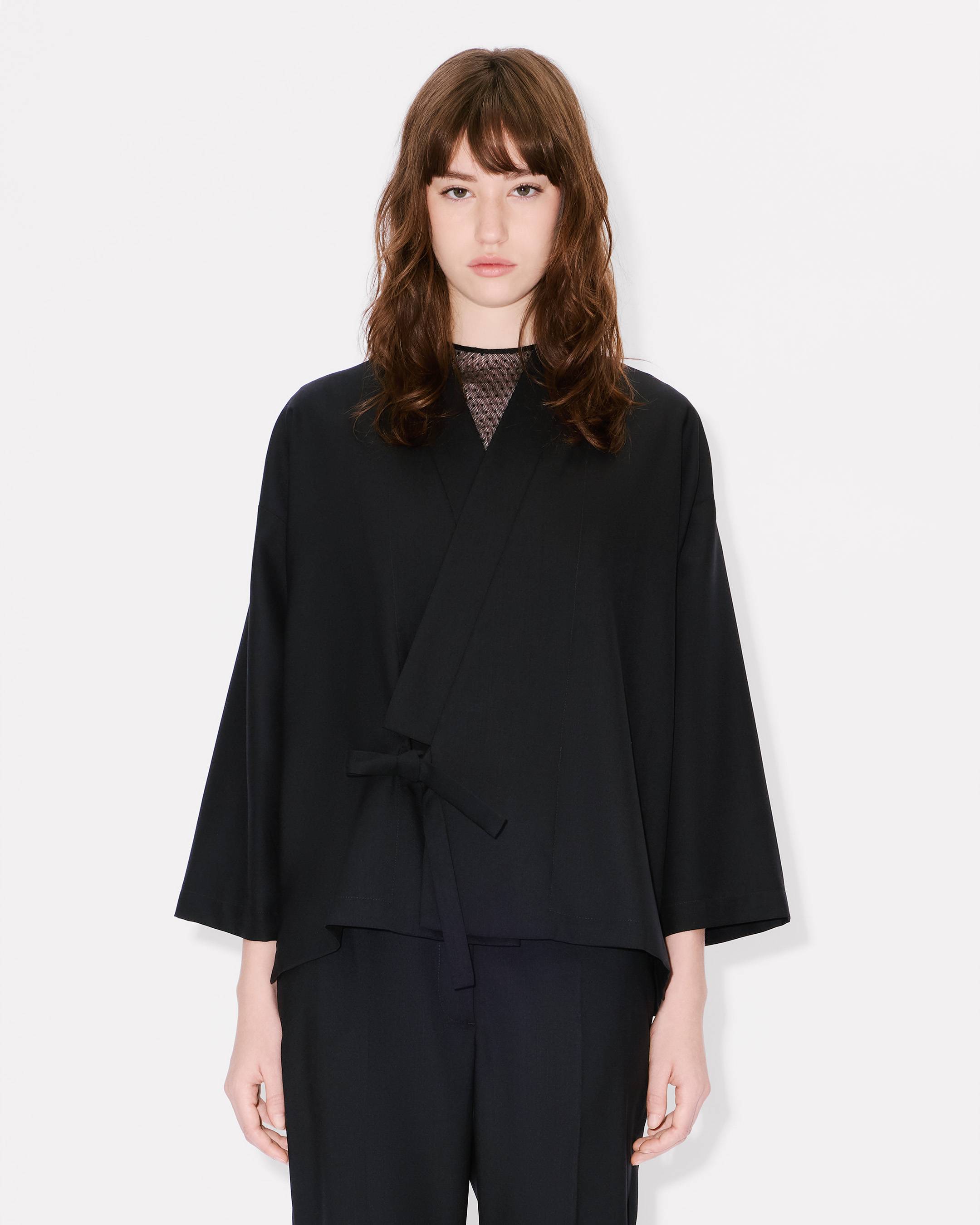 Kimono jacket in virgin wool