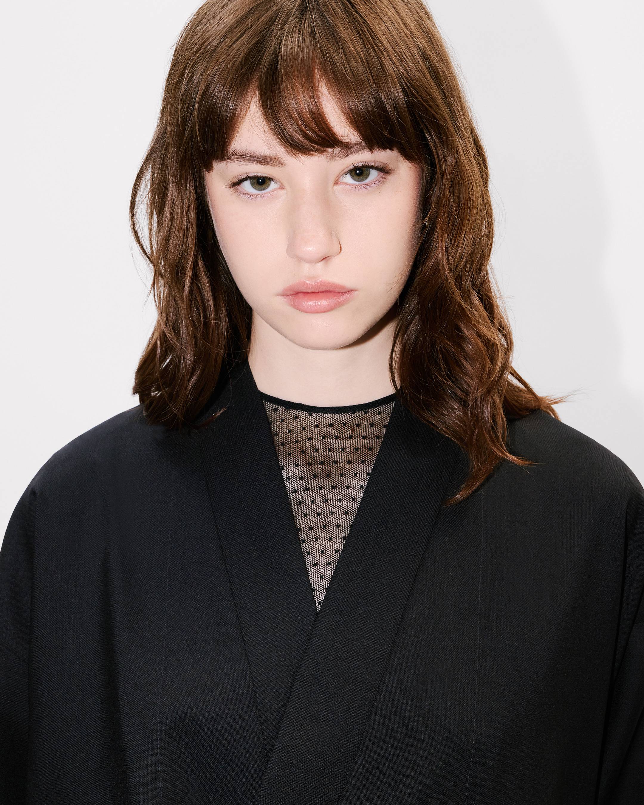 Kimono jacket in virgin wool