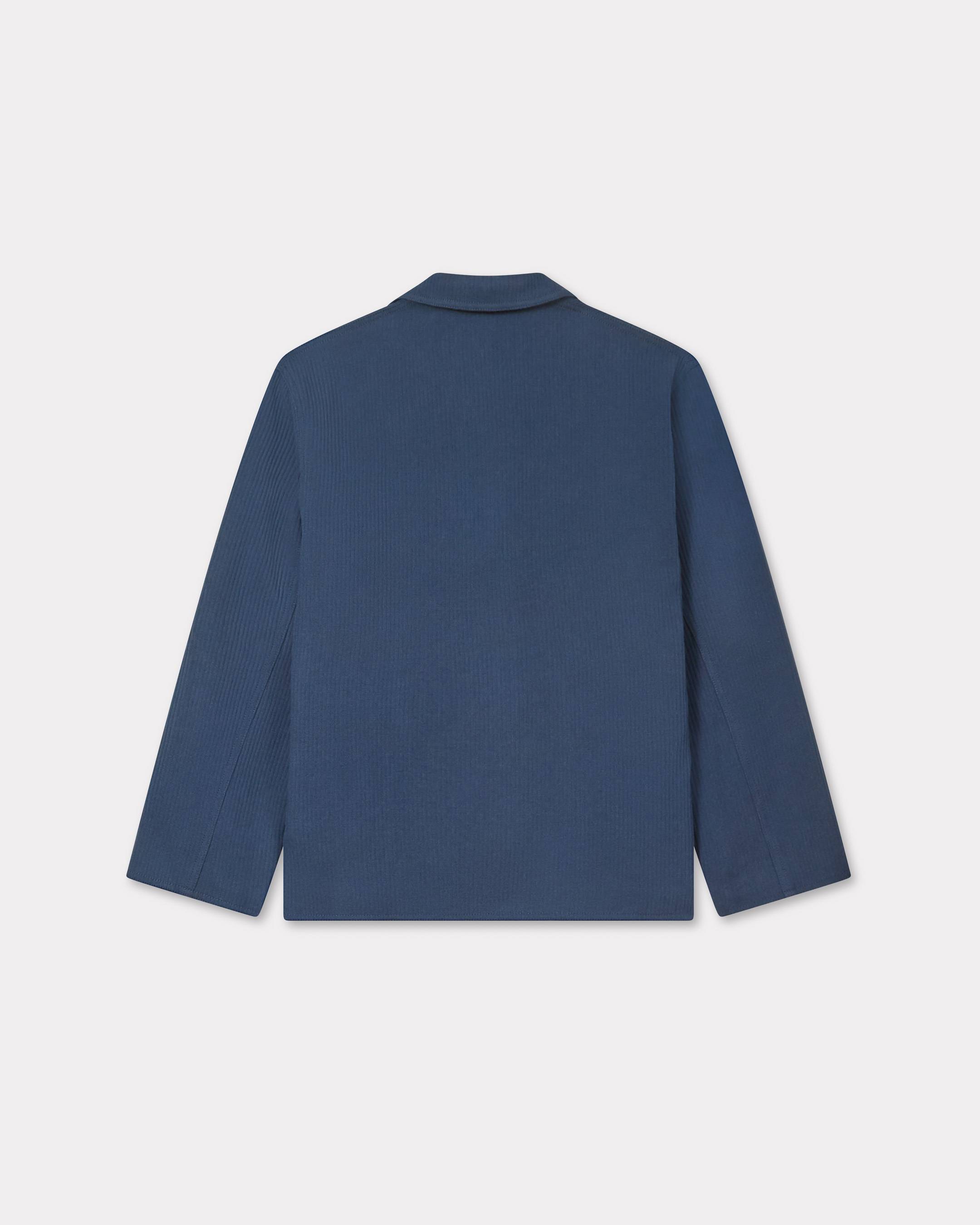 KENZO Archive Bouquet' embroidered workwear jacket in ribbed