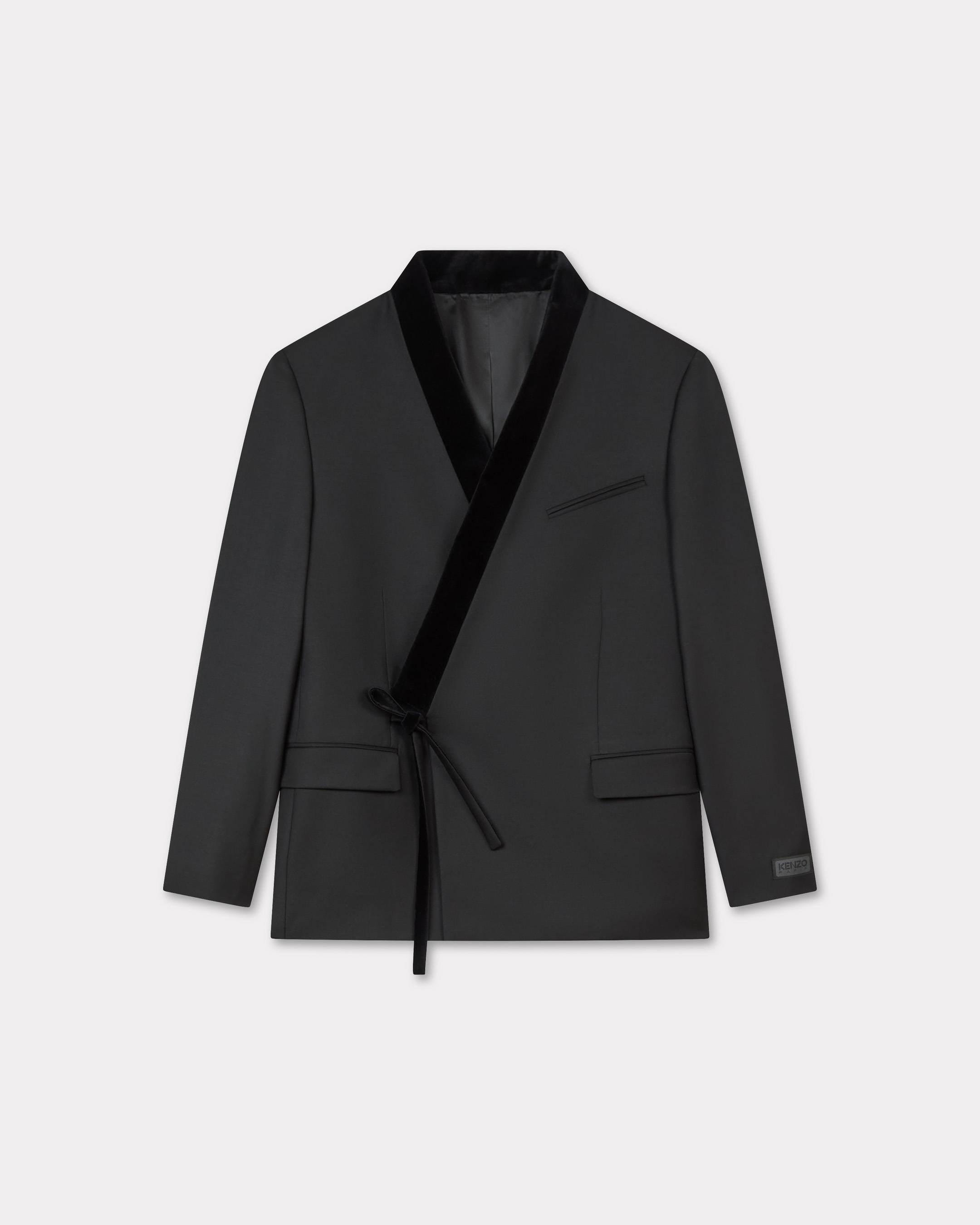 KENZO Kimono Blazer , Woman, Black, Size 38, Wool