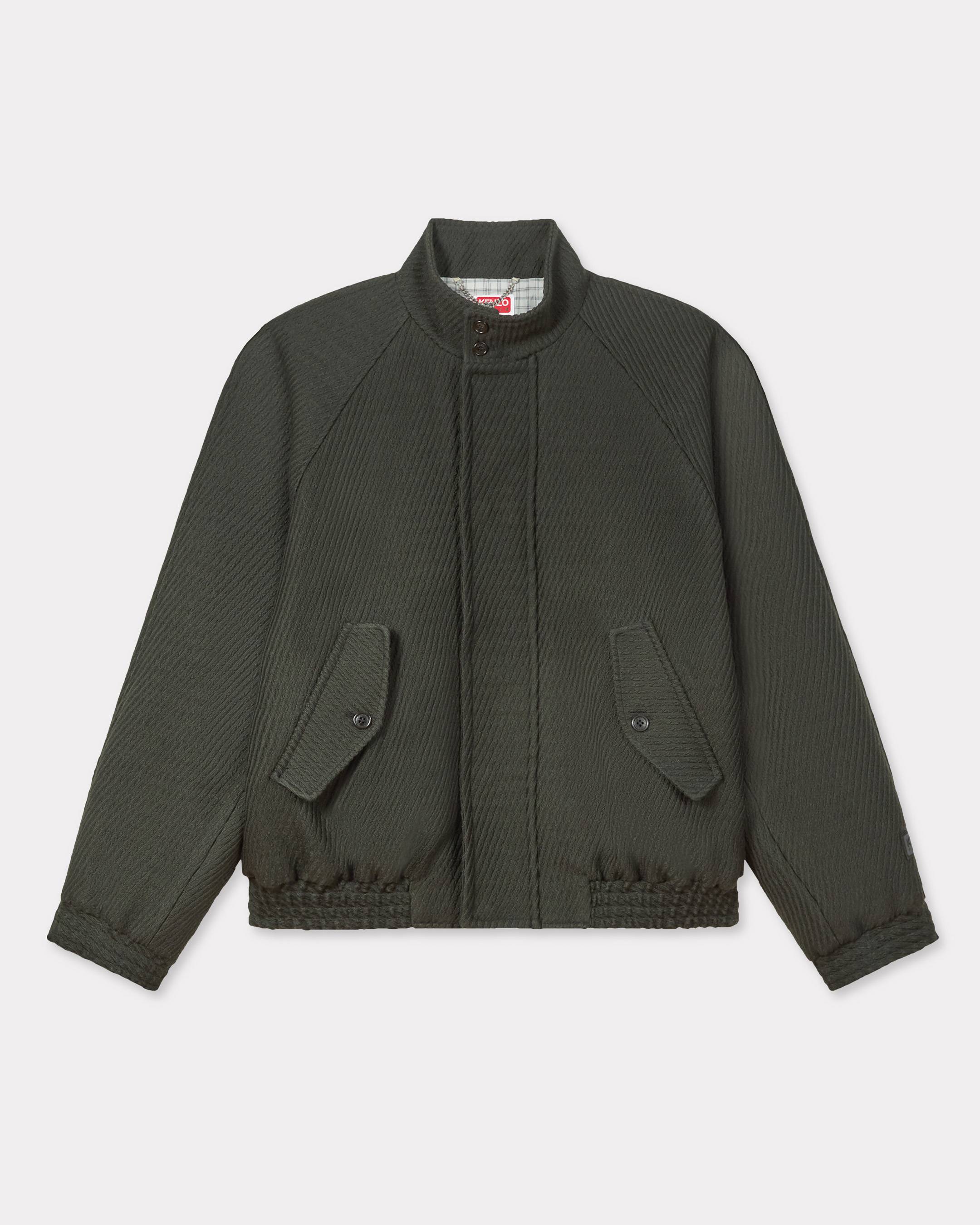 KENZO Harrington Blouson, Man, Dark Khaki, Size L, Wool