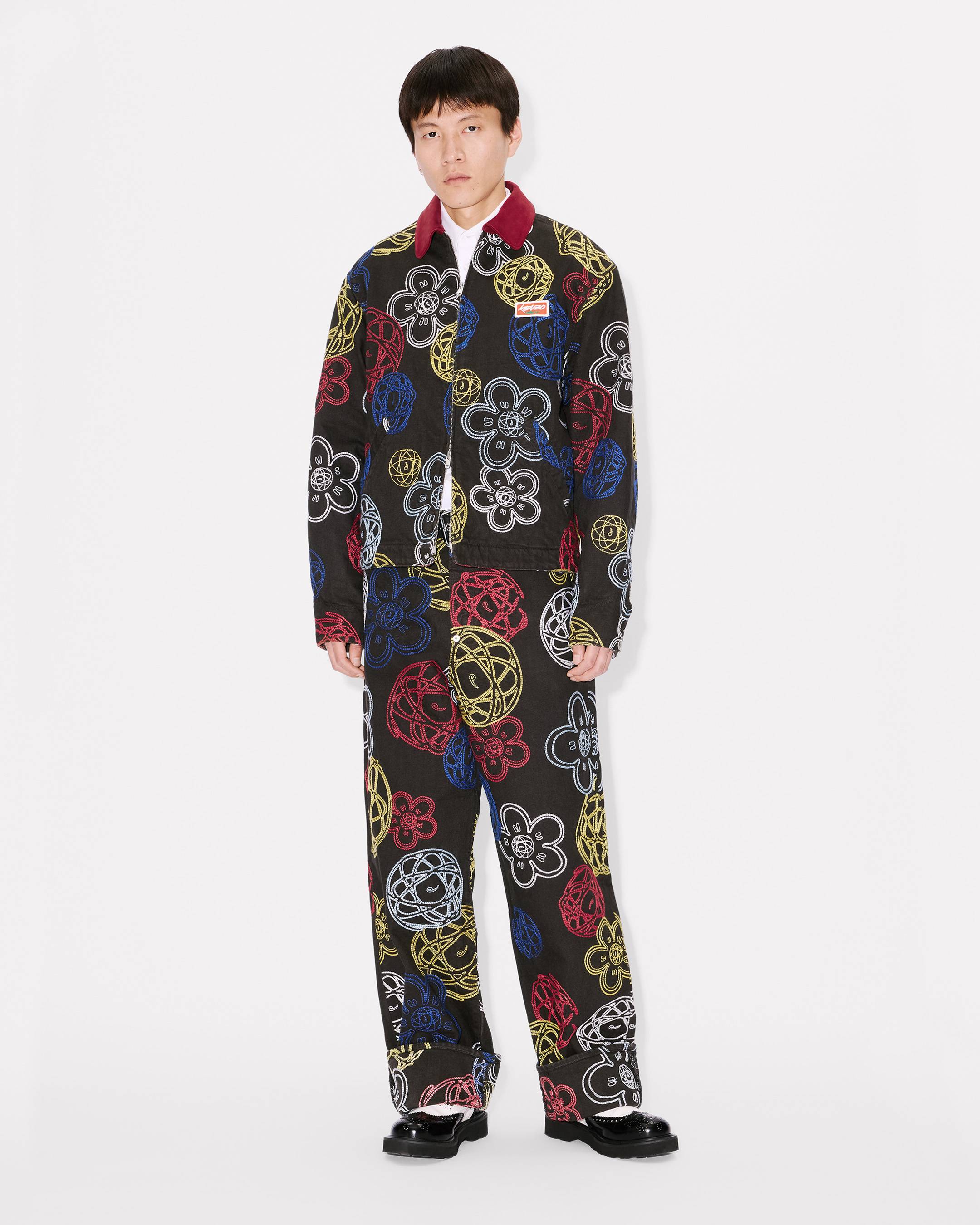 'Kenzo x Futura 2000' embroidered zip-up utility jacket