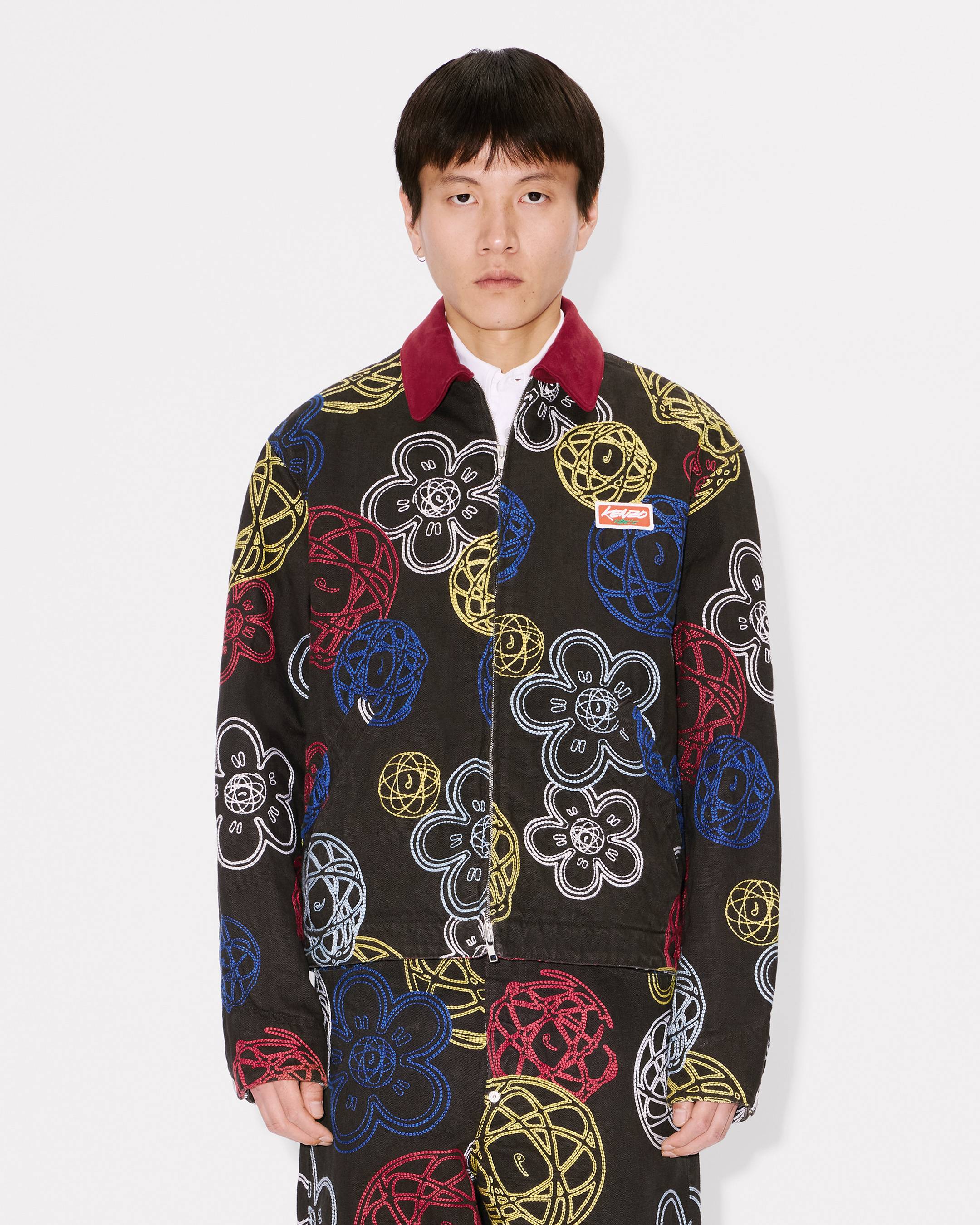 'Kenzo x Futura 2000' embroidered zip-up utility jacket