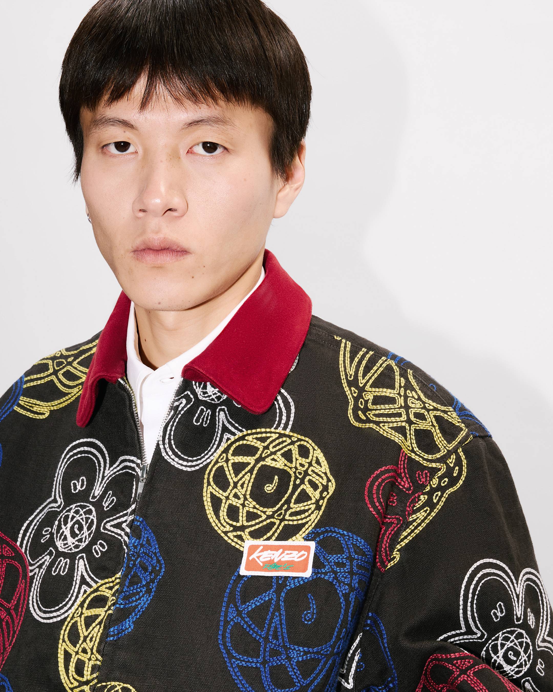 'Kenzo x Futura 2000' embroidered zip-up utility jacket