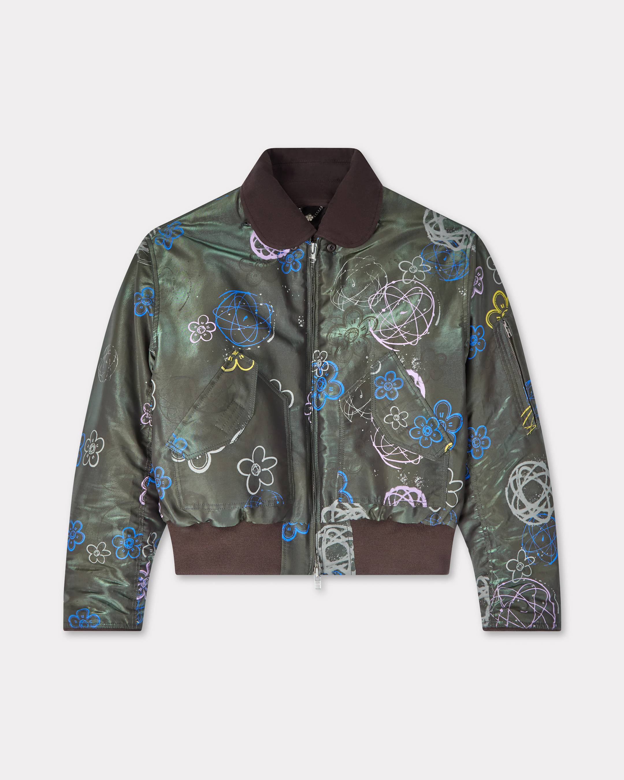 KENZO 'Kenzo x Futura 2000' Bomber Dark Khaki Green Mens - Size Xl