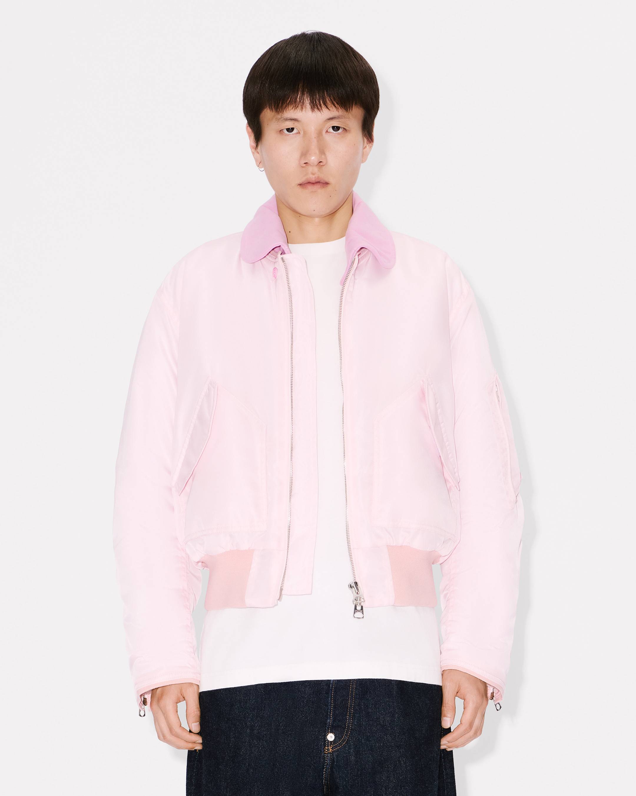 Bomber with moleskin collar