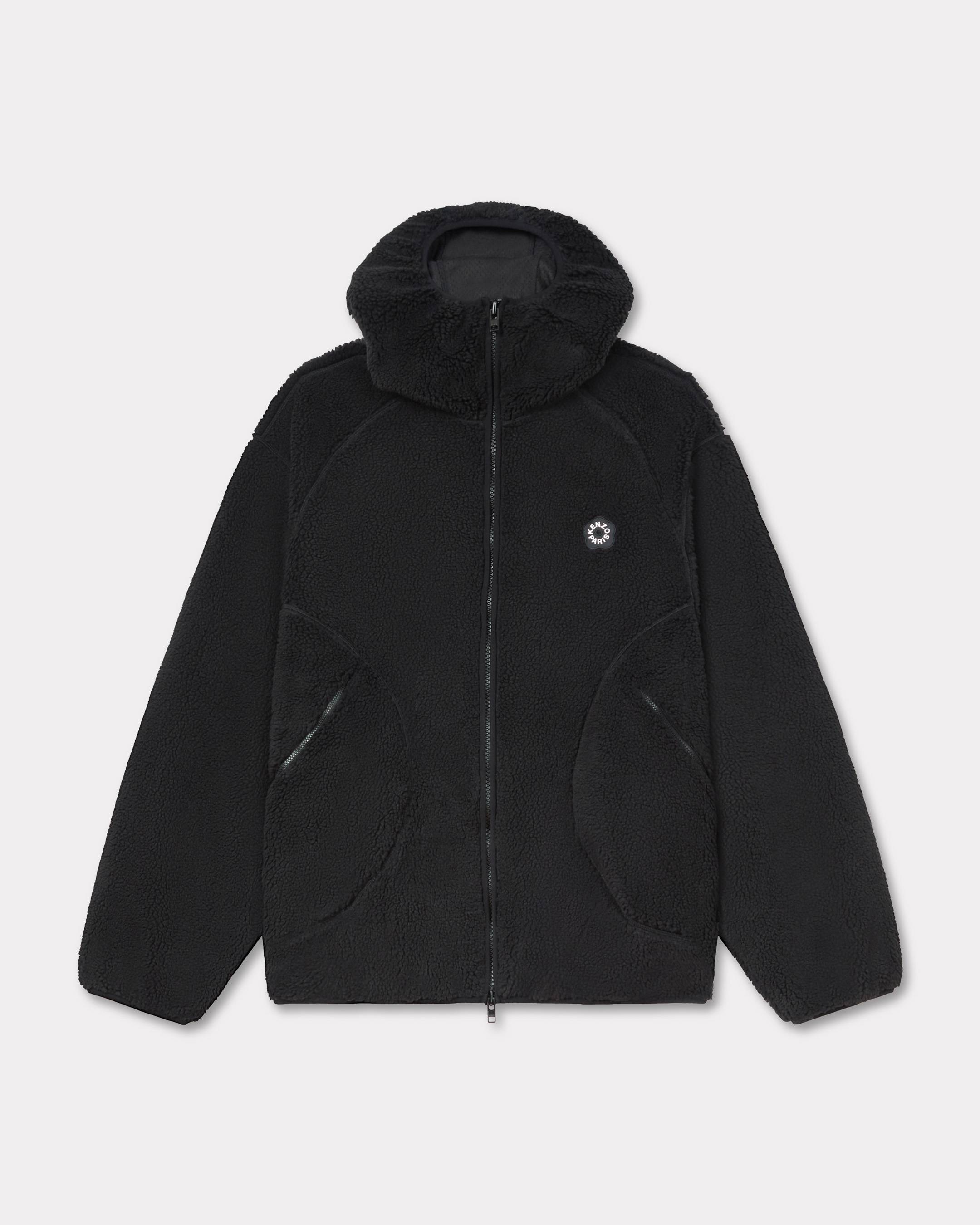 KENZO 'Boke Flower 2.0' Blouson In Polar Fleece, Man, Black, Size S, Silicone