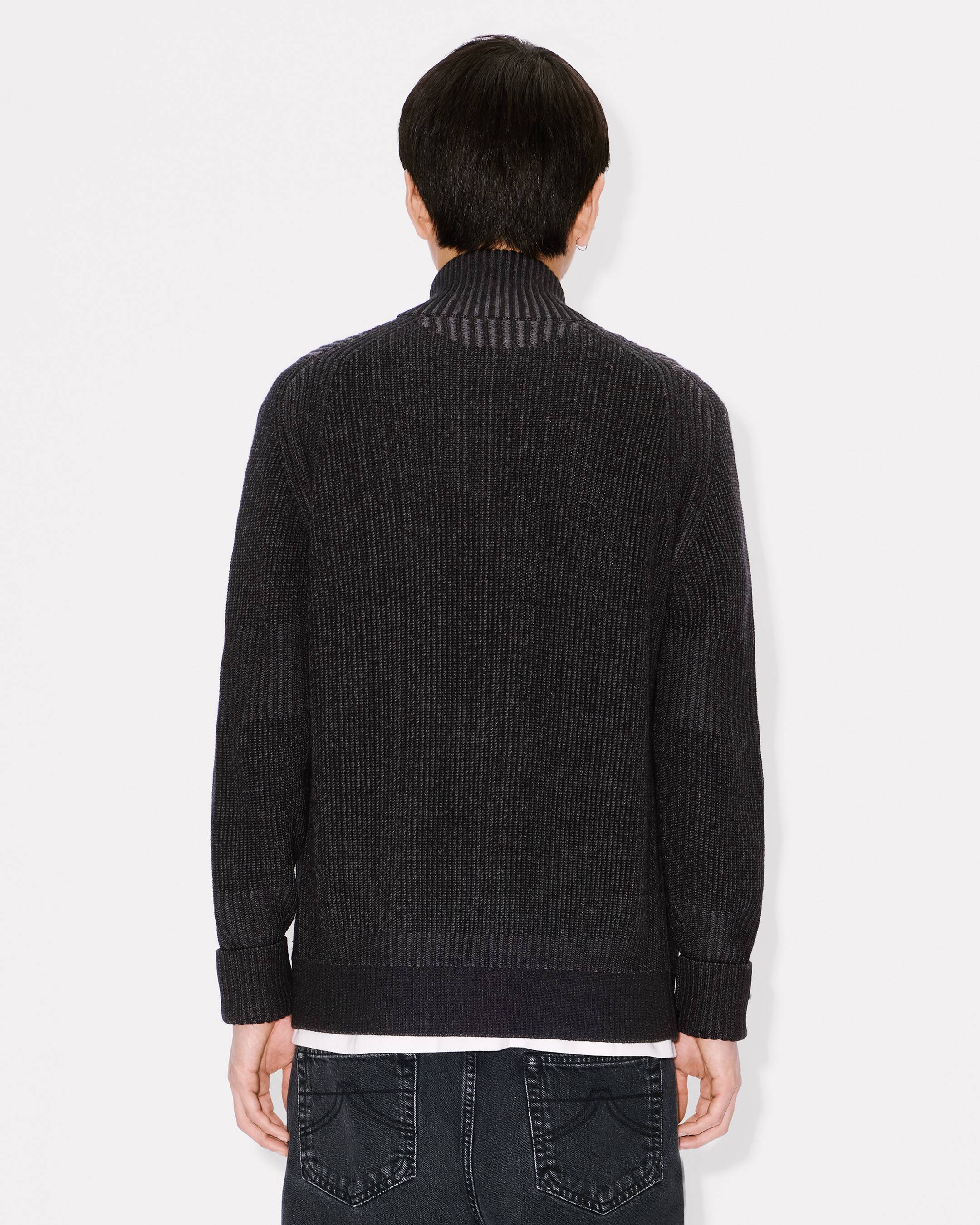 'Boke Flower 2.0' embroidered zipped cardigan in cotton wool