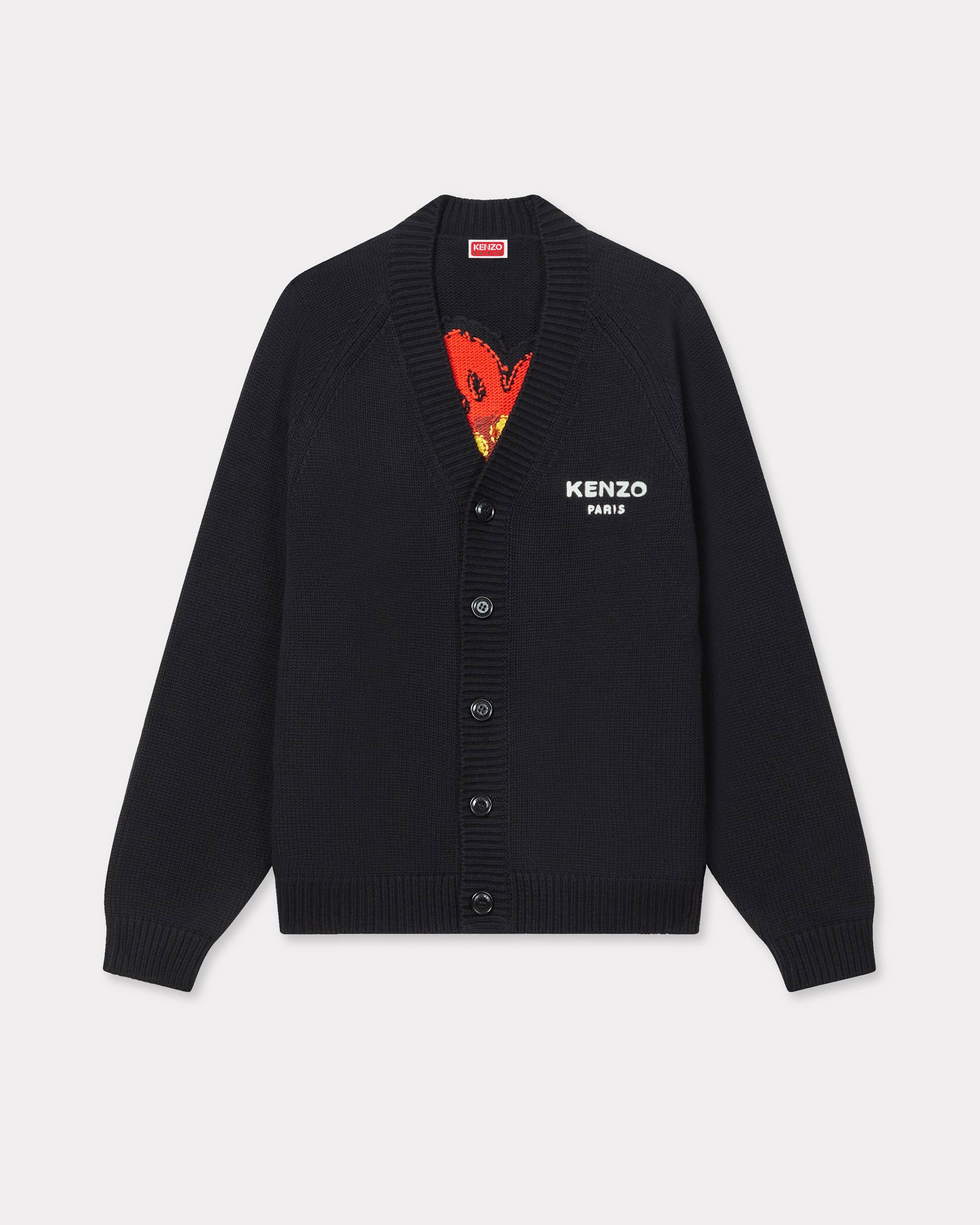 KENZO 'Boke Flower' Cardigan Wool, Man, Black, Size Xxl,