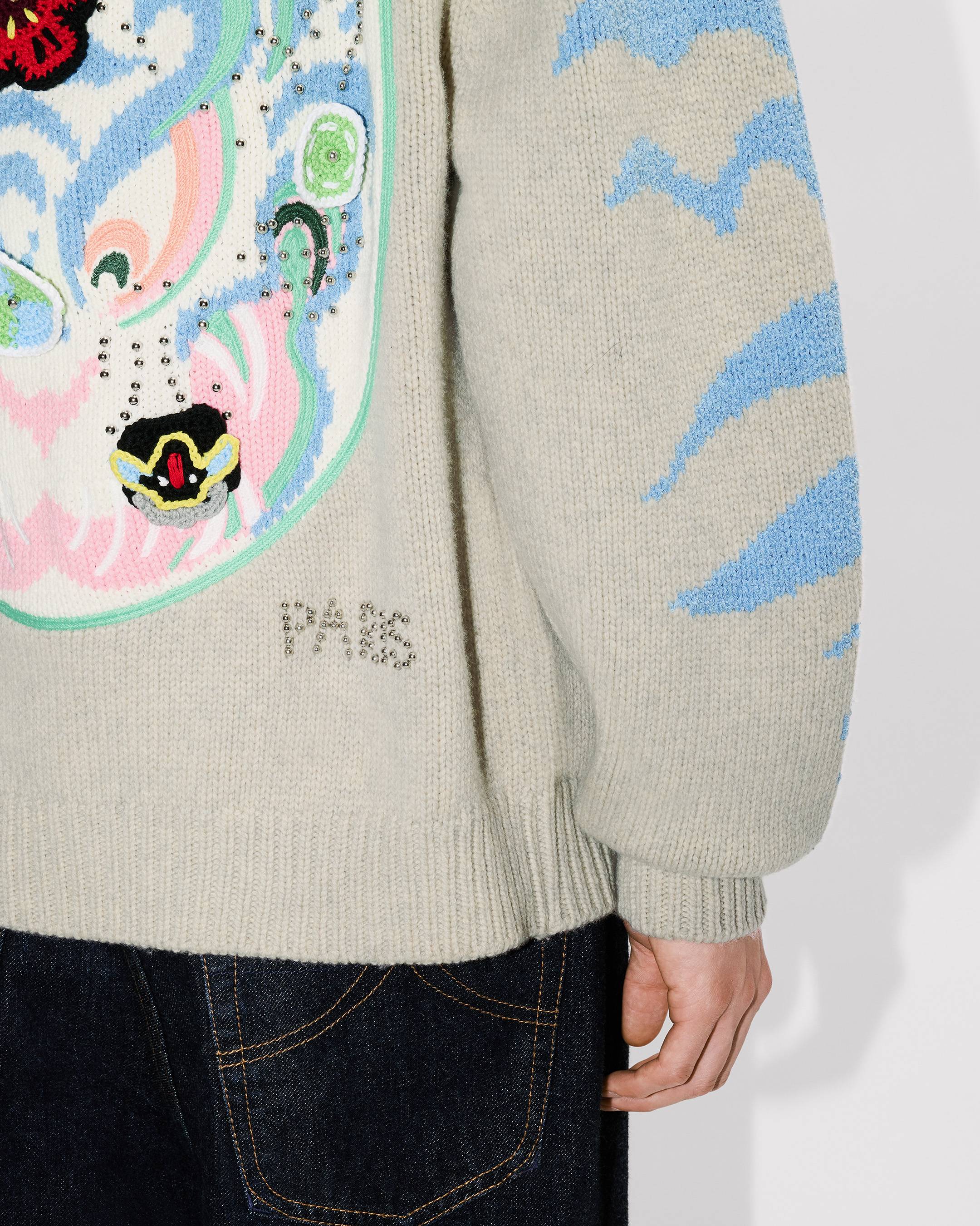 'KENZO Pachinko' embroidered cardigan wool cotton