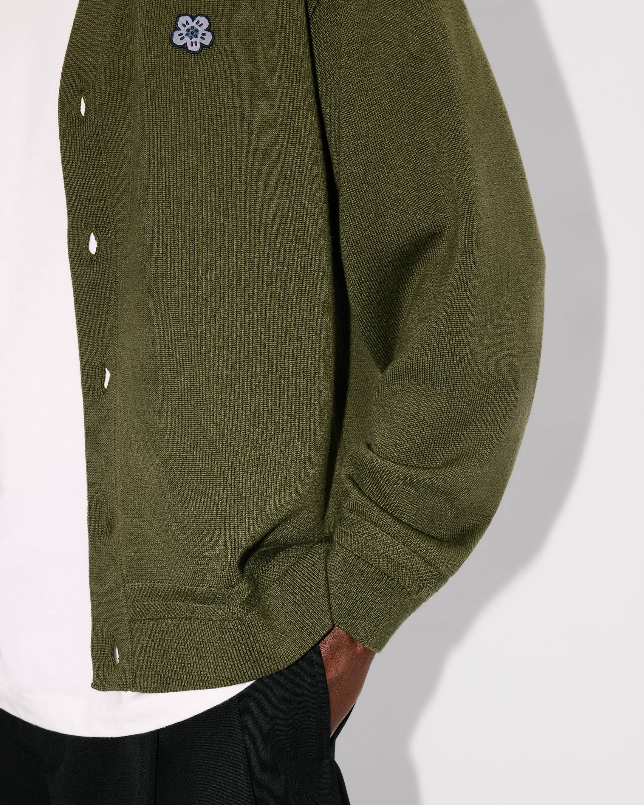 Cardigan brodé 'Boke Flower' en laine mérinos