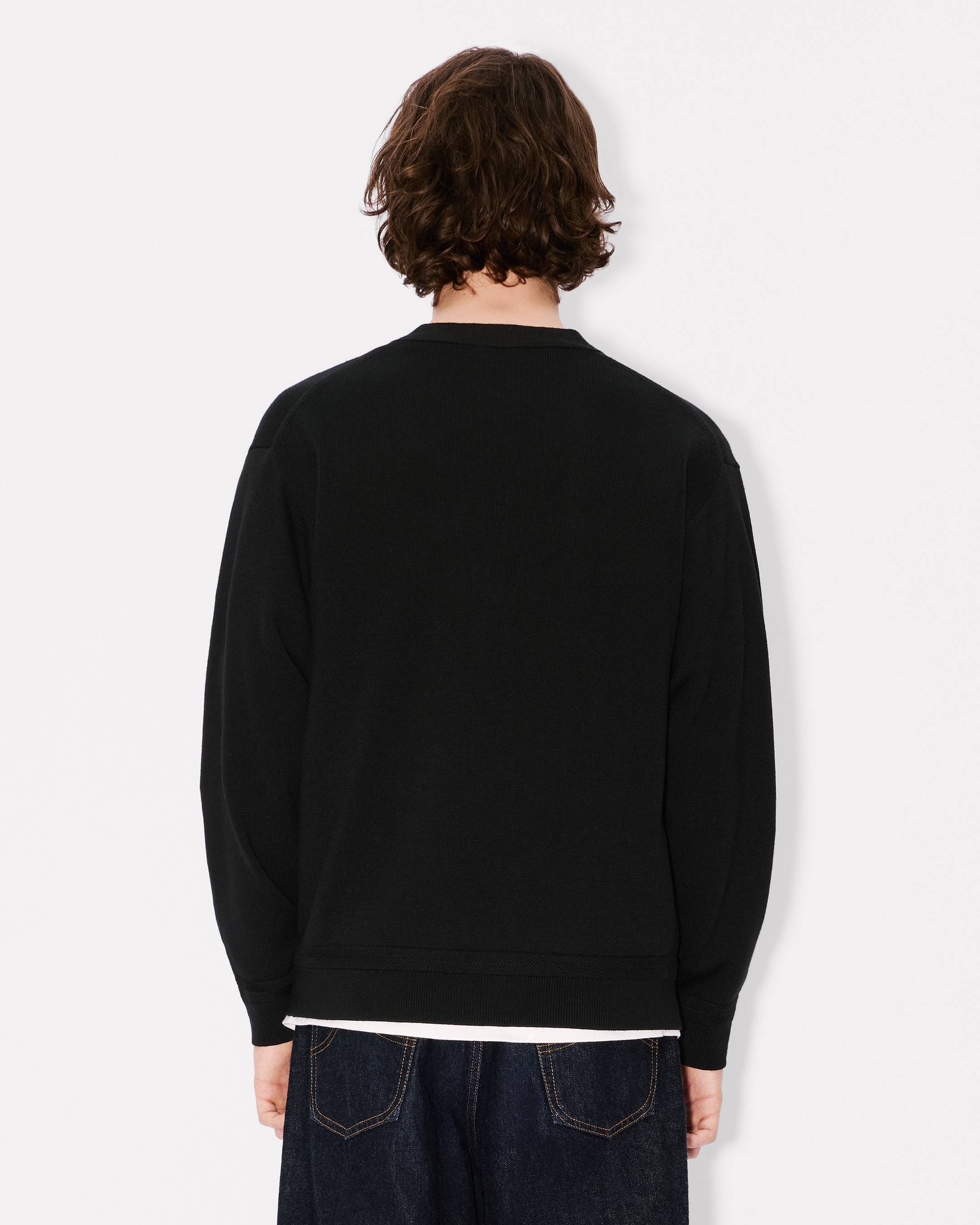 'Boke Flower' embroidered cardigan in Merino wool