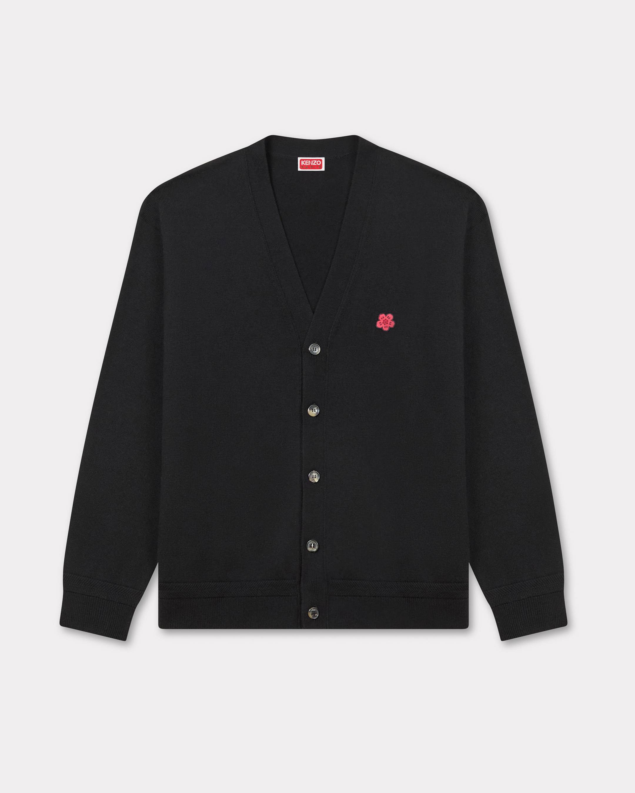 'Boke Flower' embroidered cardigan in Merino wool