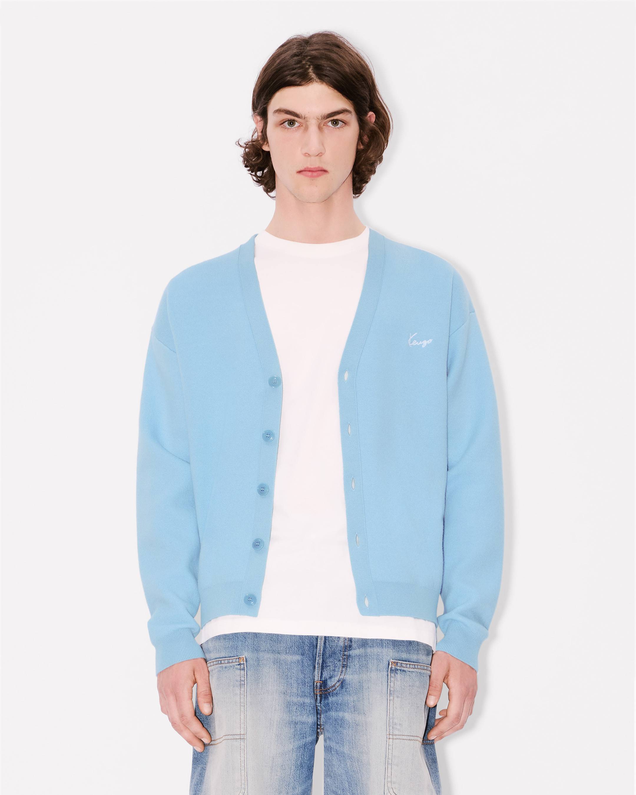 'KENZO Archive Bouquet' embroidered cardigan in cotton wool
