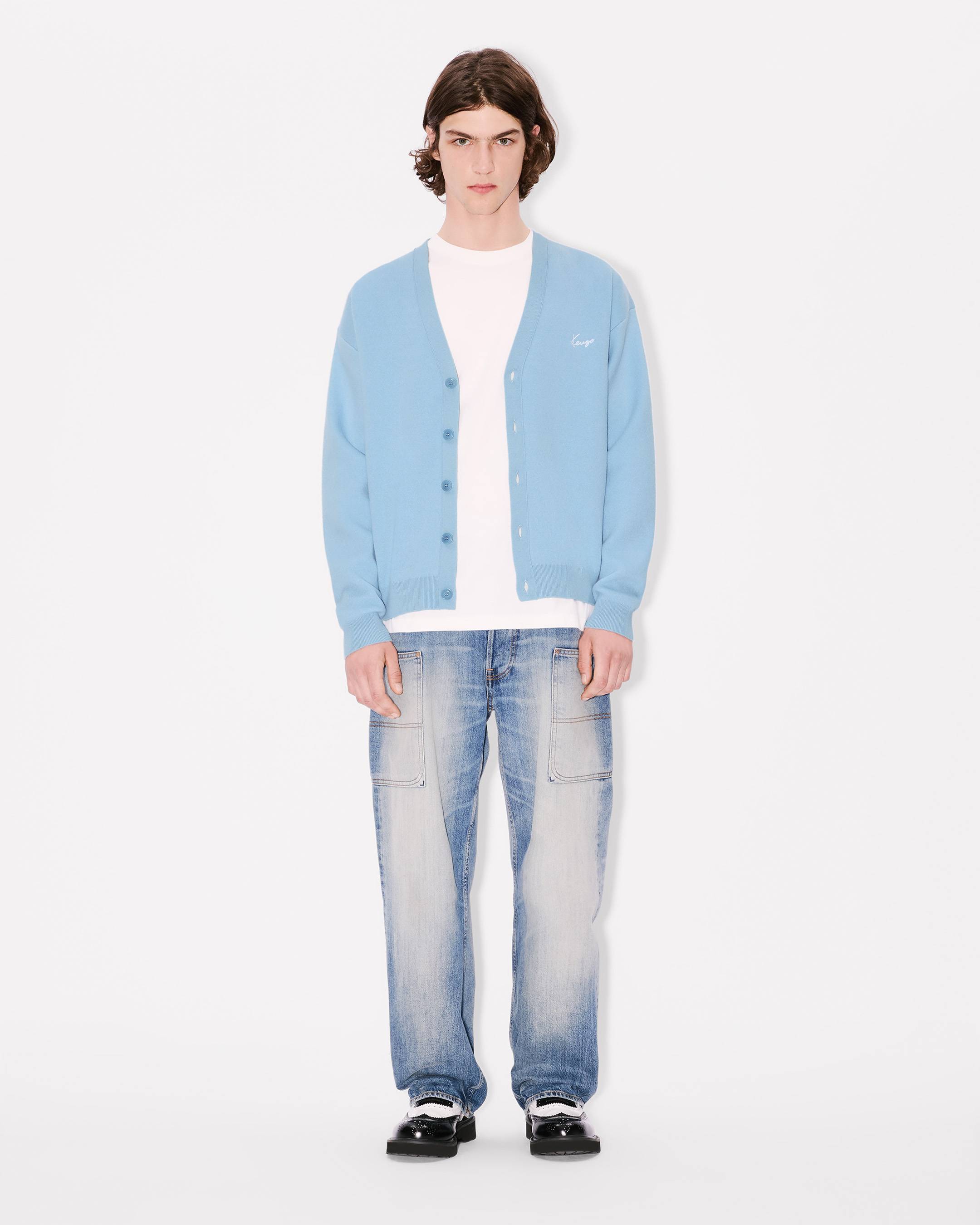 'KENZO Archive Bouquet' embroidered cardigan in cotton wool