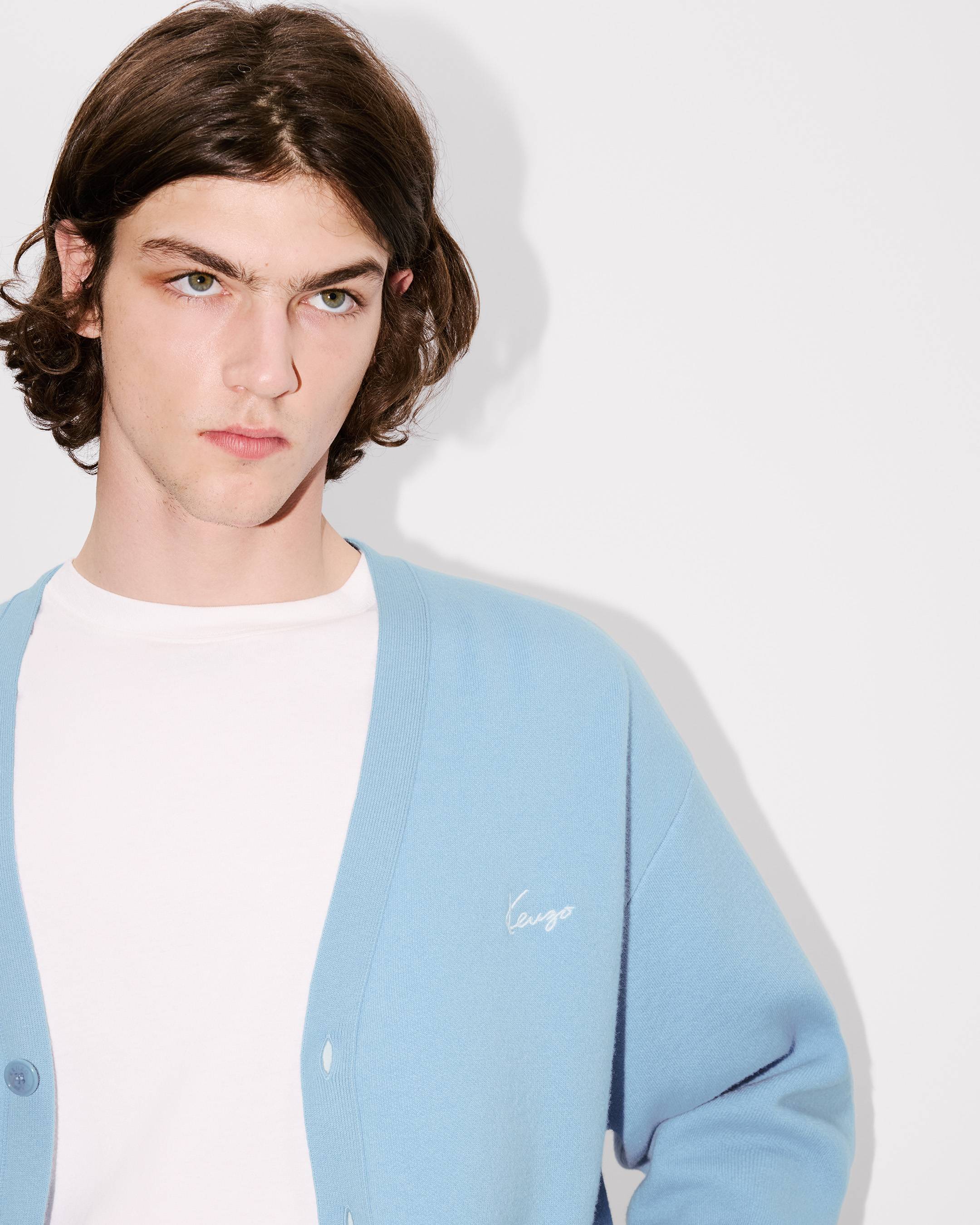 'KENZO Archive Bouquet' embroidered cardigan in cotton wool