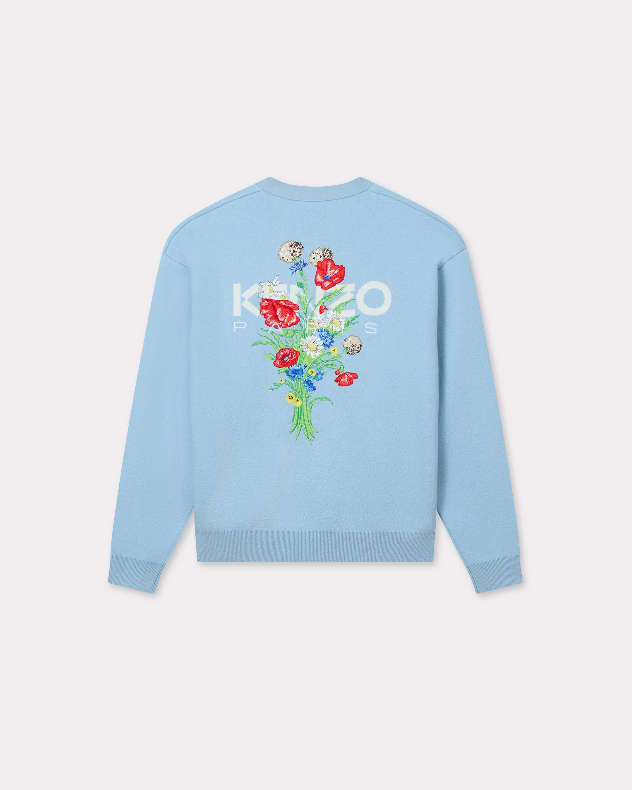'KENZO Archive Bouquet' embroidered cardigan in cotton wool