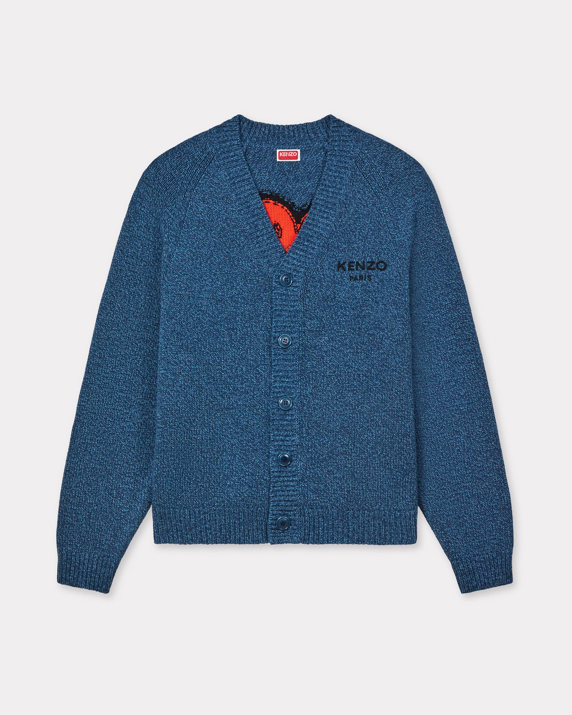 KENZO 'Boke Flower' Cardigan Wool, Man, Blue, Size S,