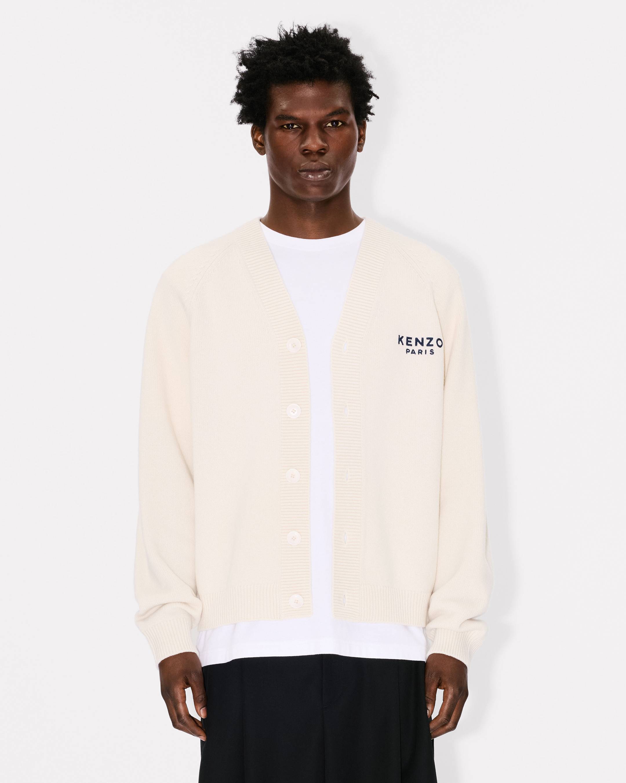 'Boke Flower' embroidered cardigan in wool